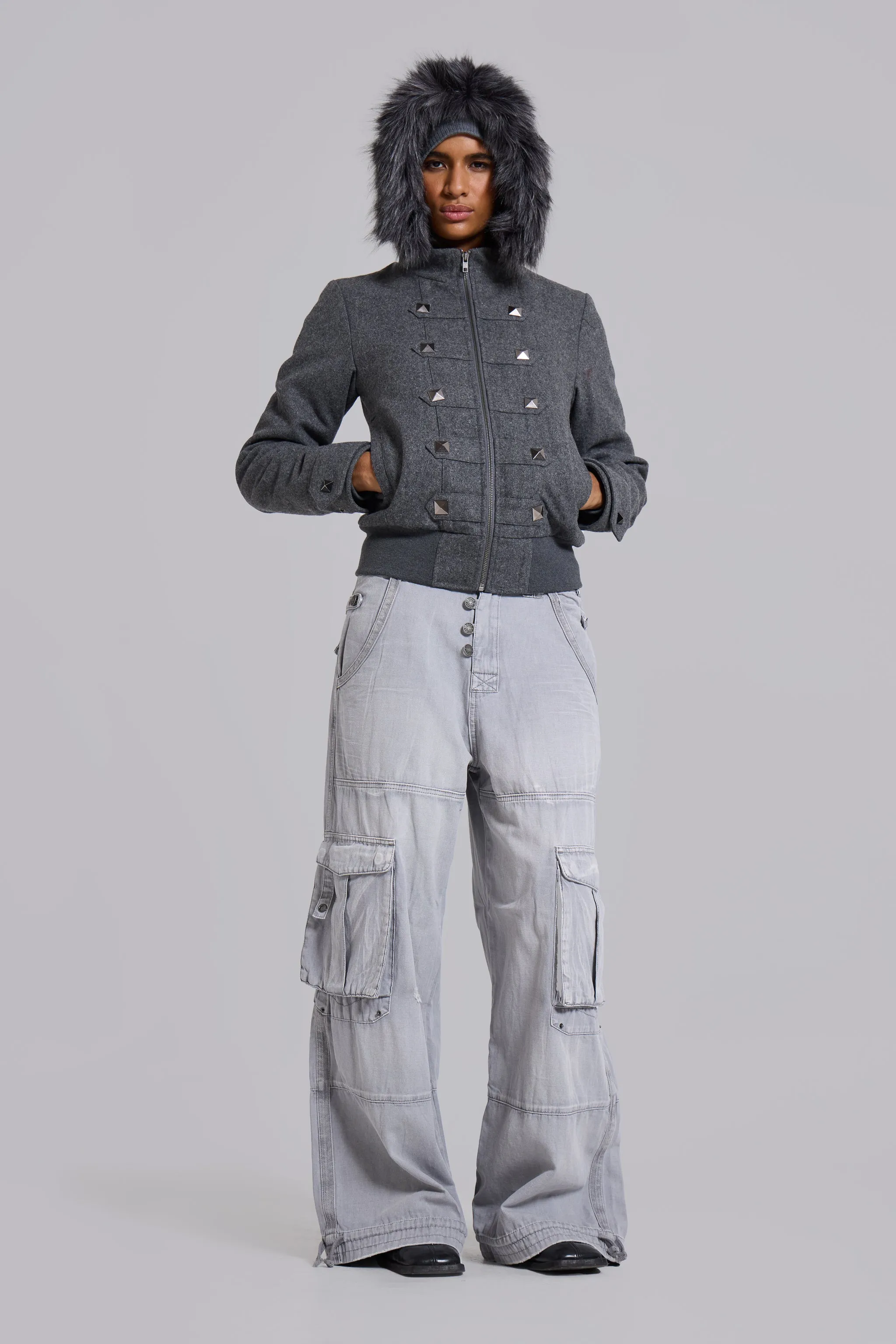 Washed Grey Decoy Cargos sold by Jaded London product image thumbnail 2
