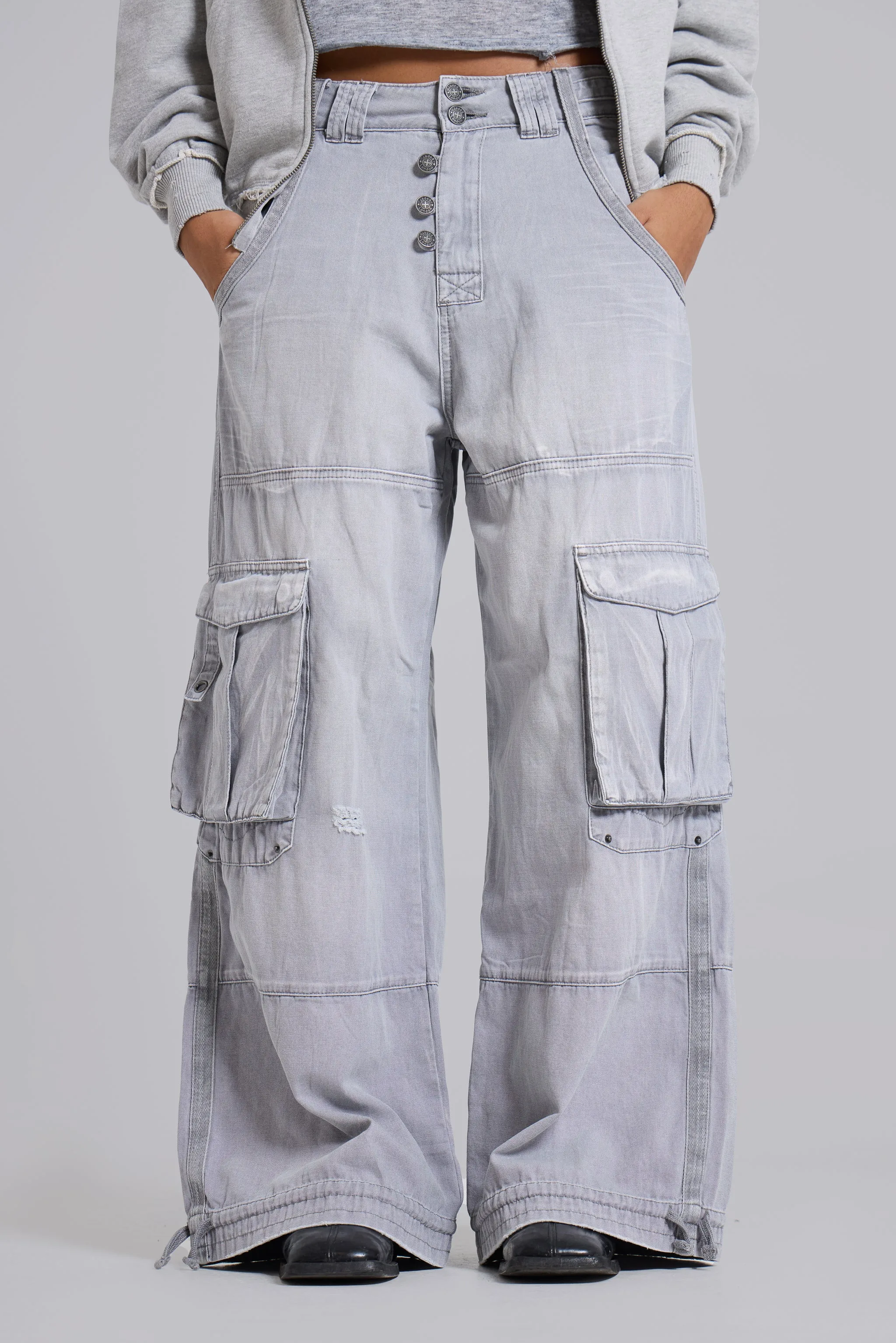 Washed Grey Decoy Cargos sold by Jaded London product image thumbnail 3
