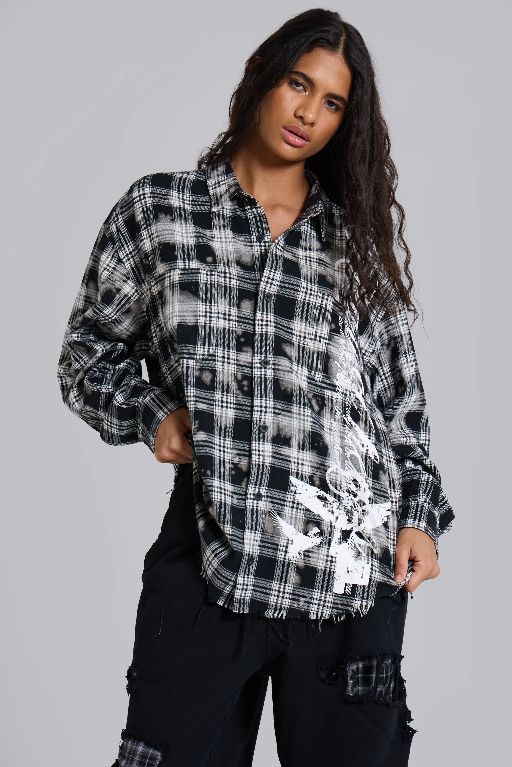 Spirit Checked Flannel Shirt sold by Jaded London product image thumbnail 2