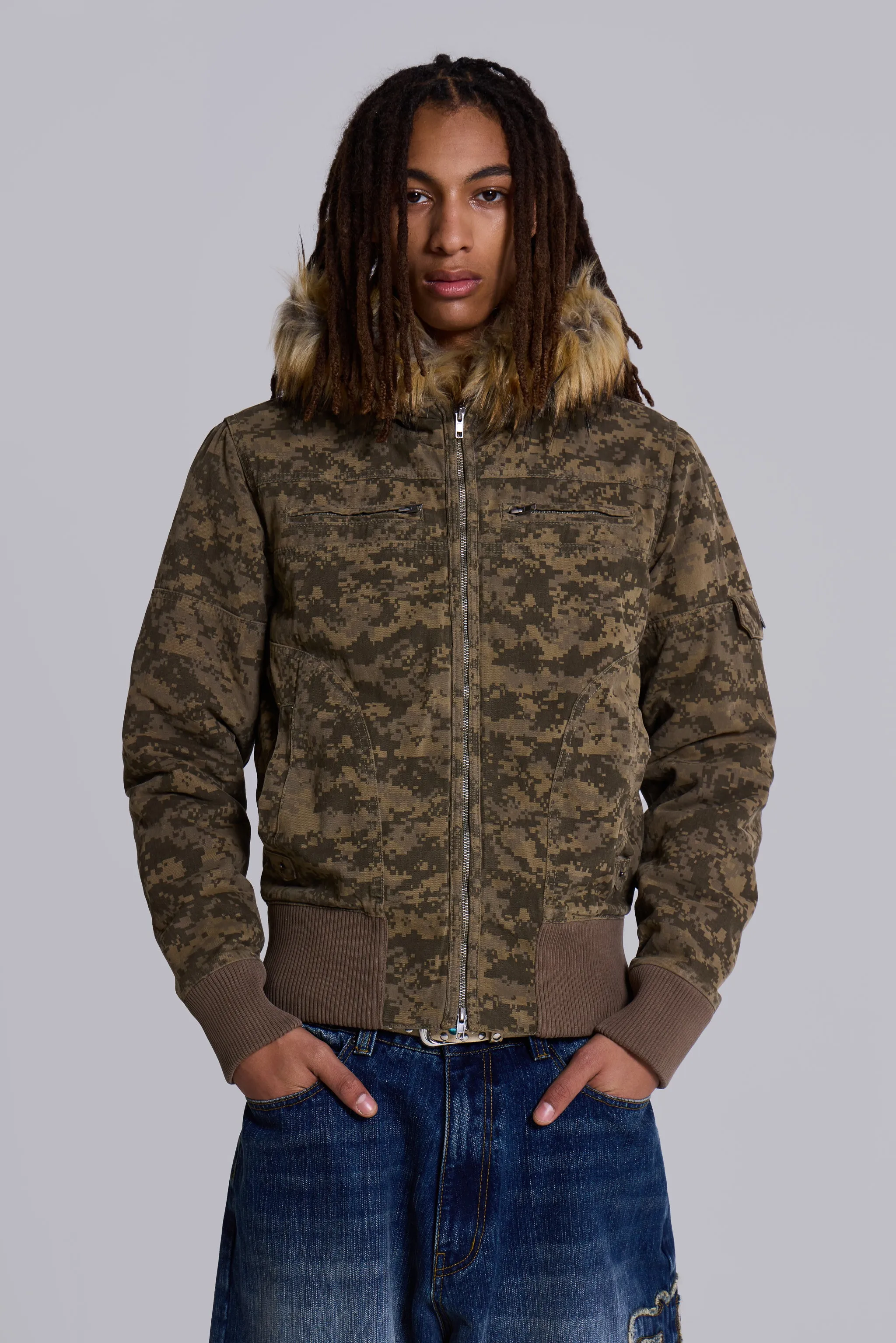 Digi Camo Marshal Jacket sold by Jaded London