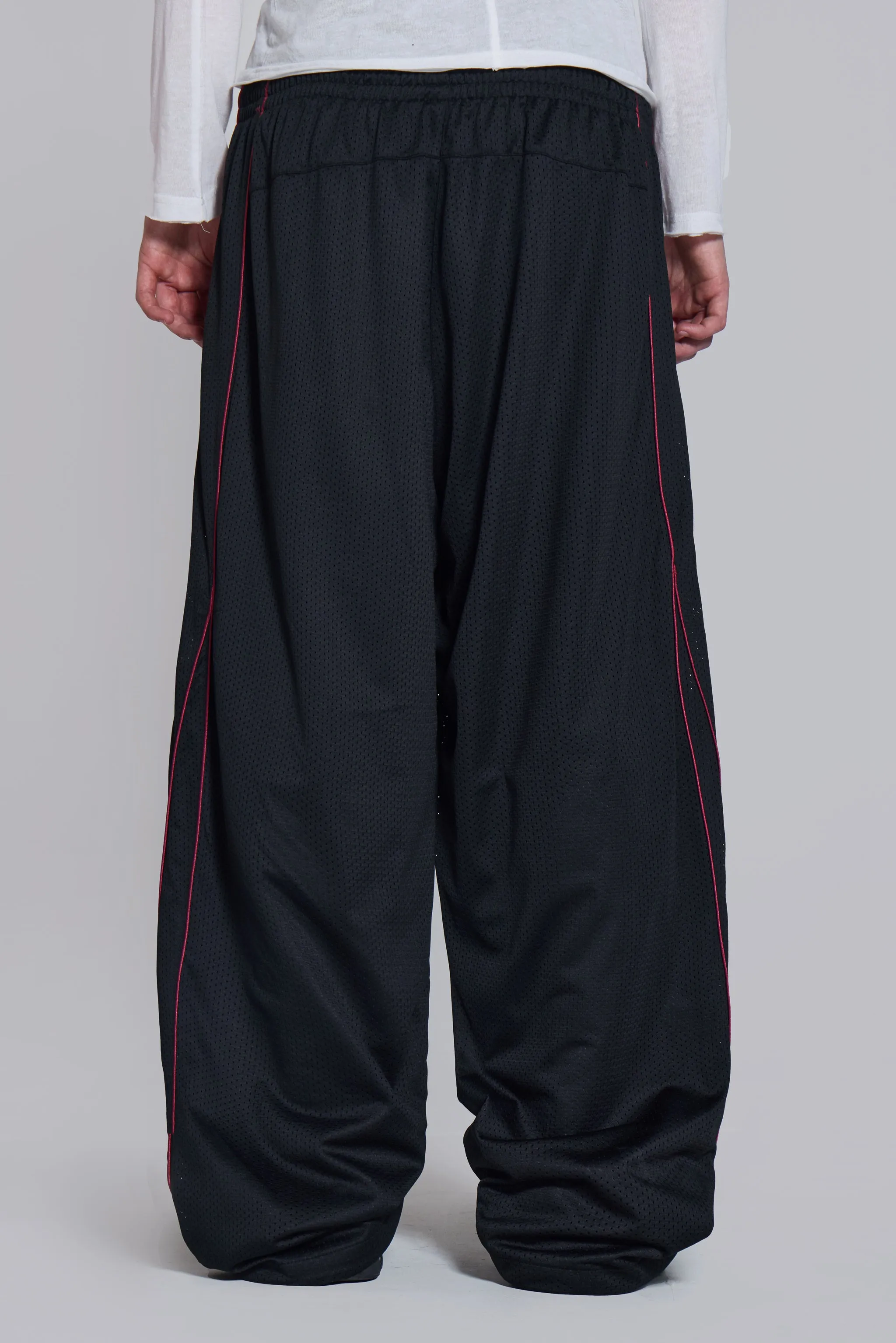 Black Mesh Vapor Tracksuit Bottoms sold by Jaded London product image thumbnail 5