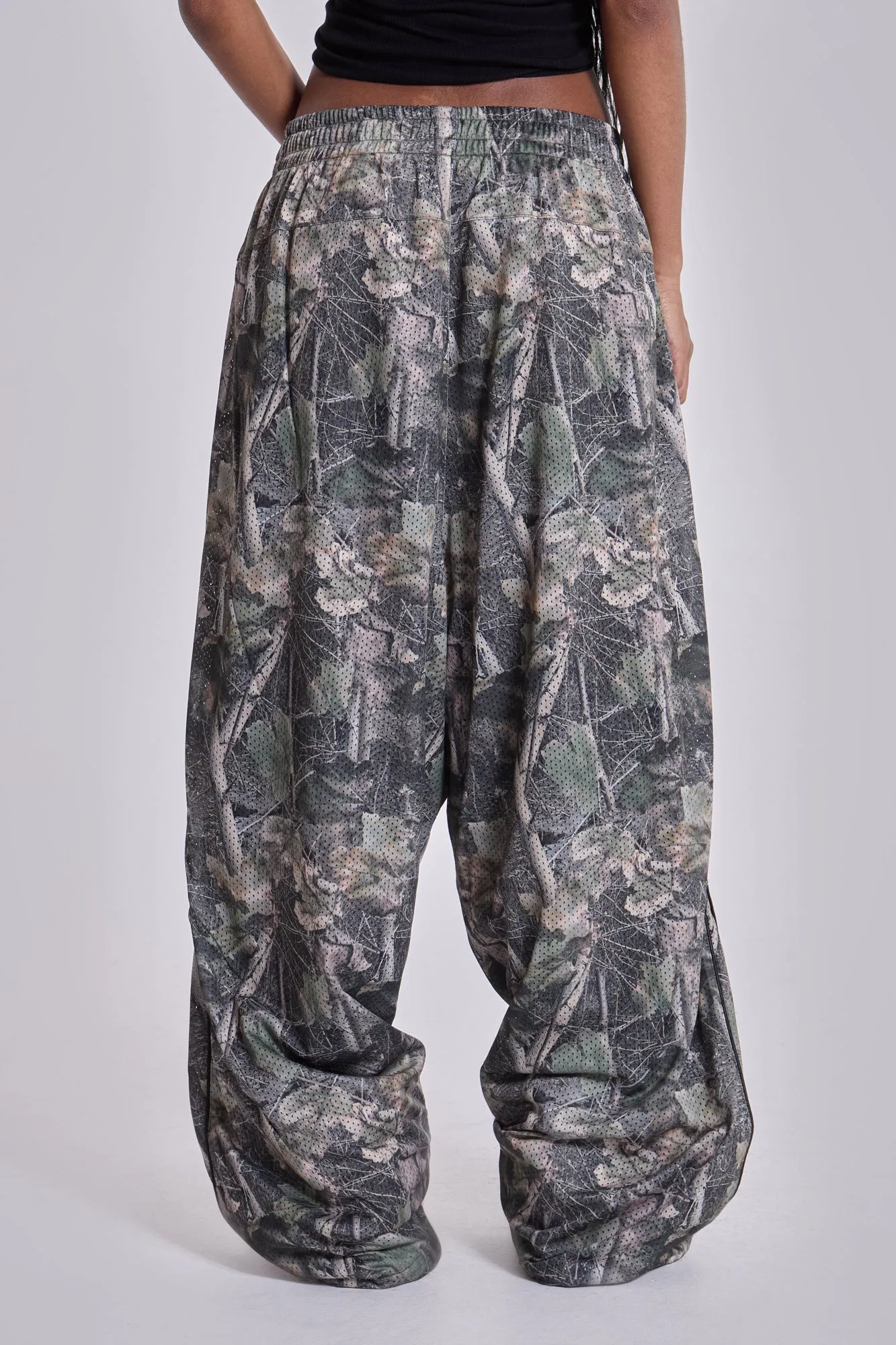 Forest Camo Mesh Vapor Tracksuit Bottoms sold by Jaded London product image thumbnail 5