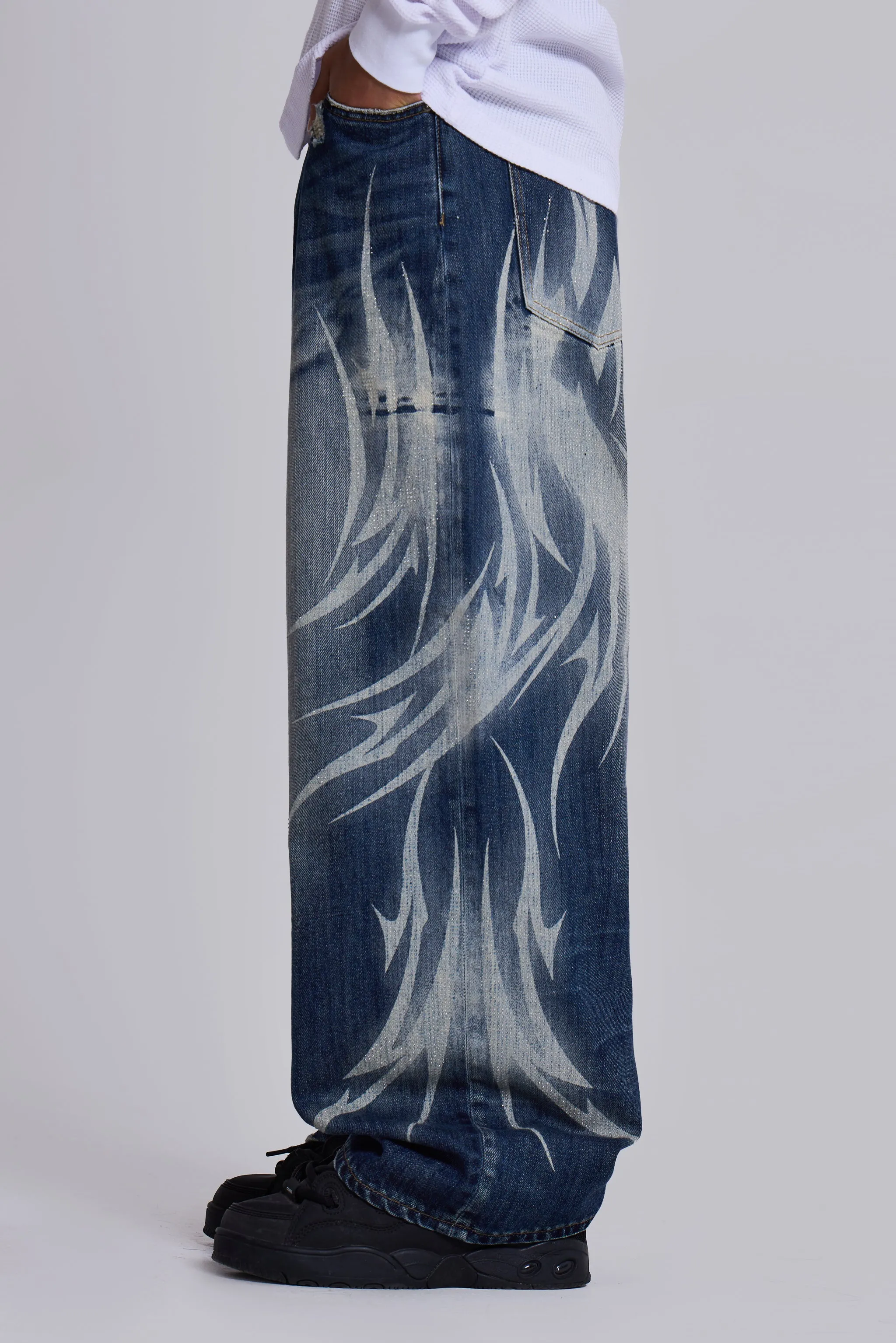 Blue Jewel Blade XL Colossus Jeans sold by Jaded London product image thumbnail 5