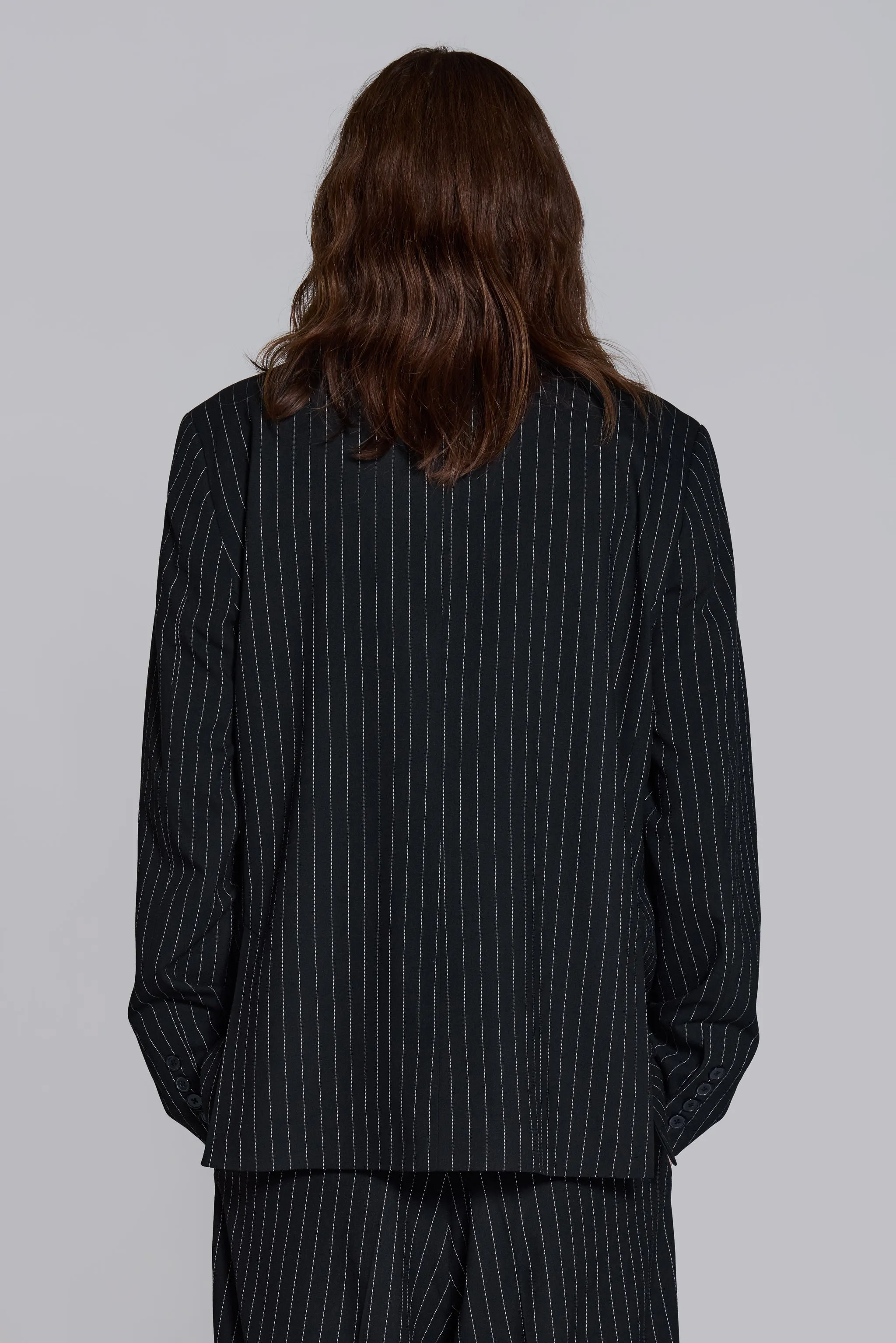Goliath Pinstripe Double Breasted Boxy Blazer sold by Jaded London product image thumbnail 3