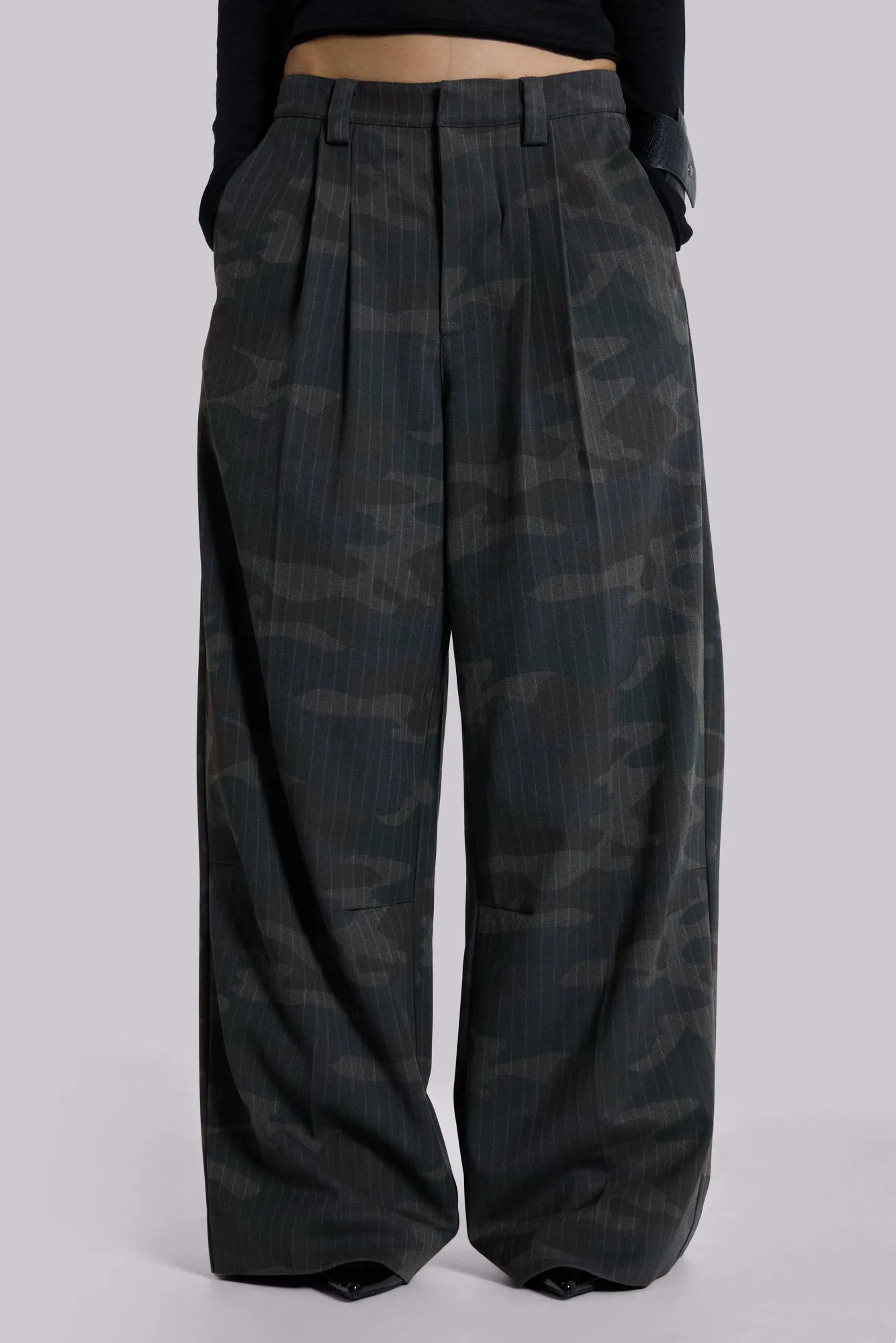Camo Pinstripe Goliath Suit Pants sold by Jaded London product image thumbnail 2