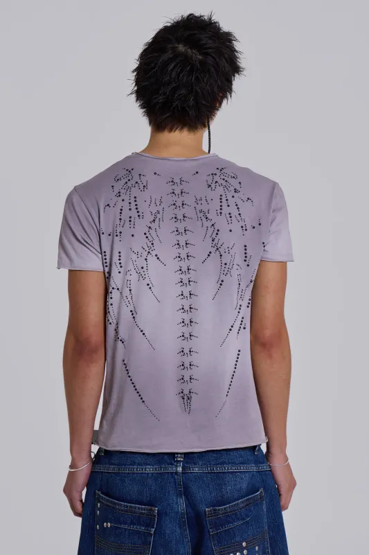 Backbone Studded T-Shirt sold by Jaded London