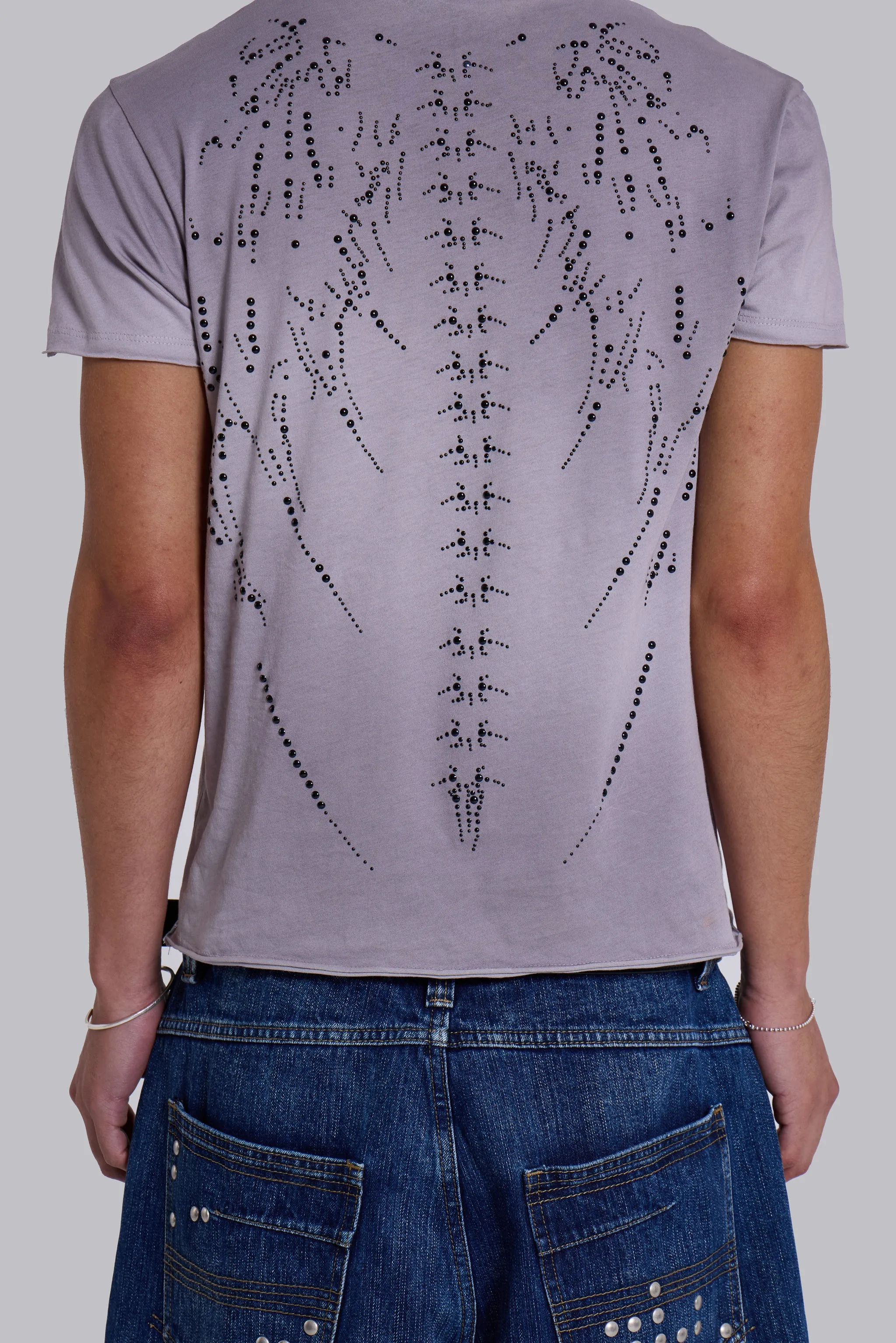 Backbone Studded T-Shirt sold by Jaded London product image thumbnail 5