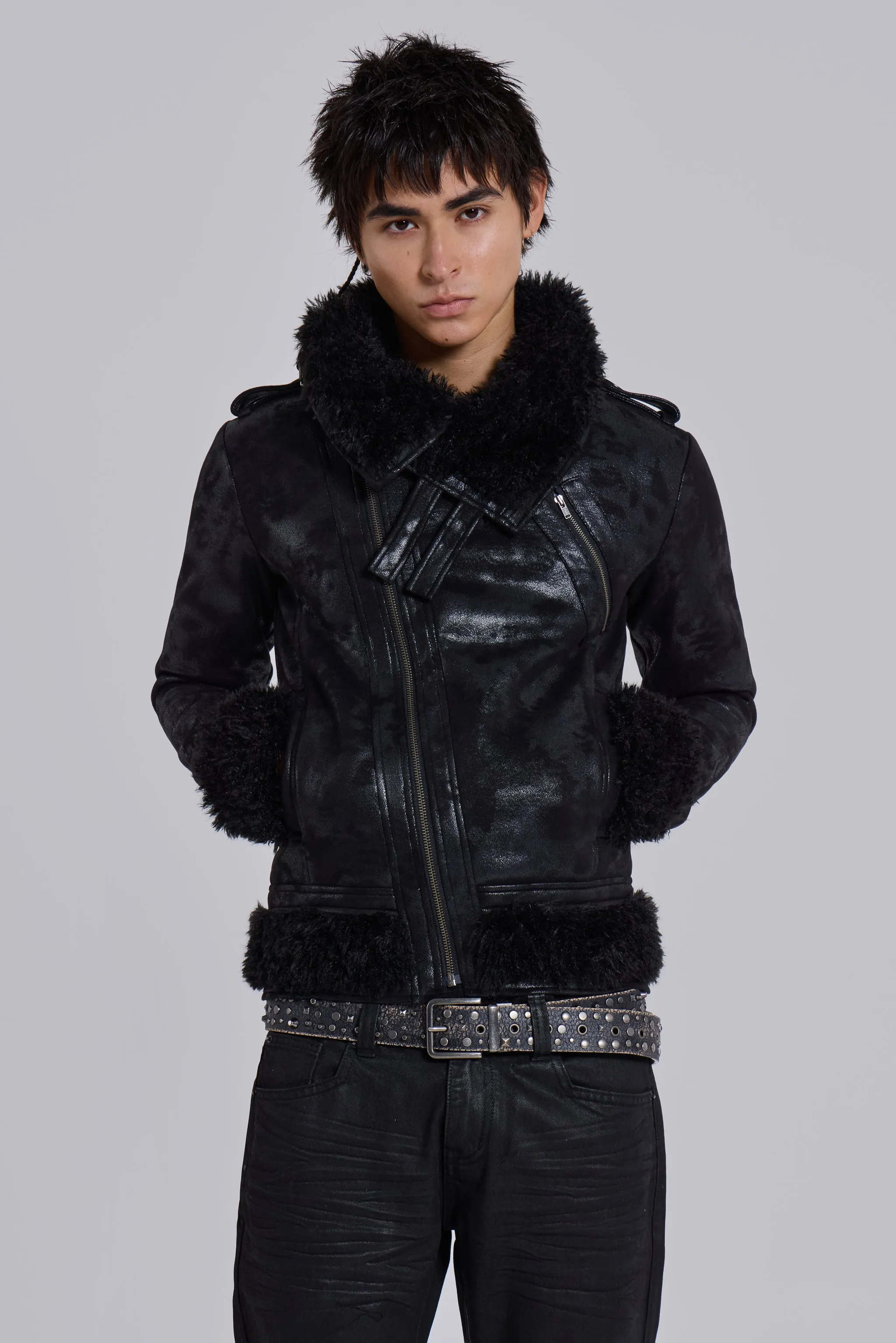 Spectre Shearling Jacket sold by Jaded London