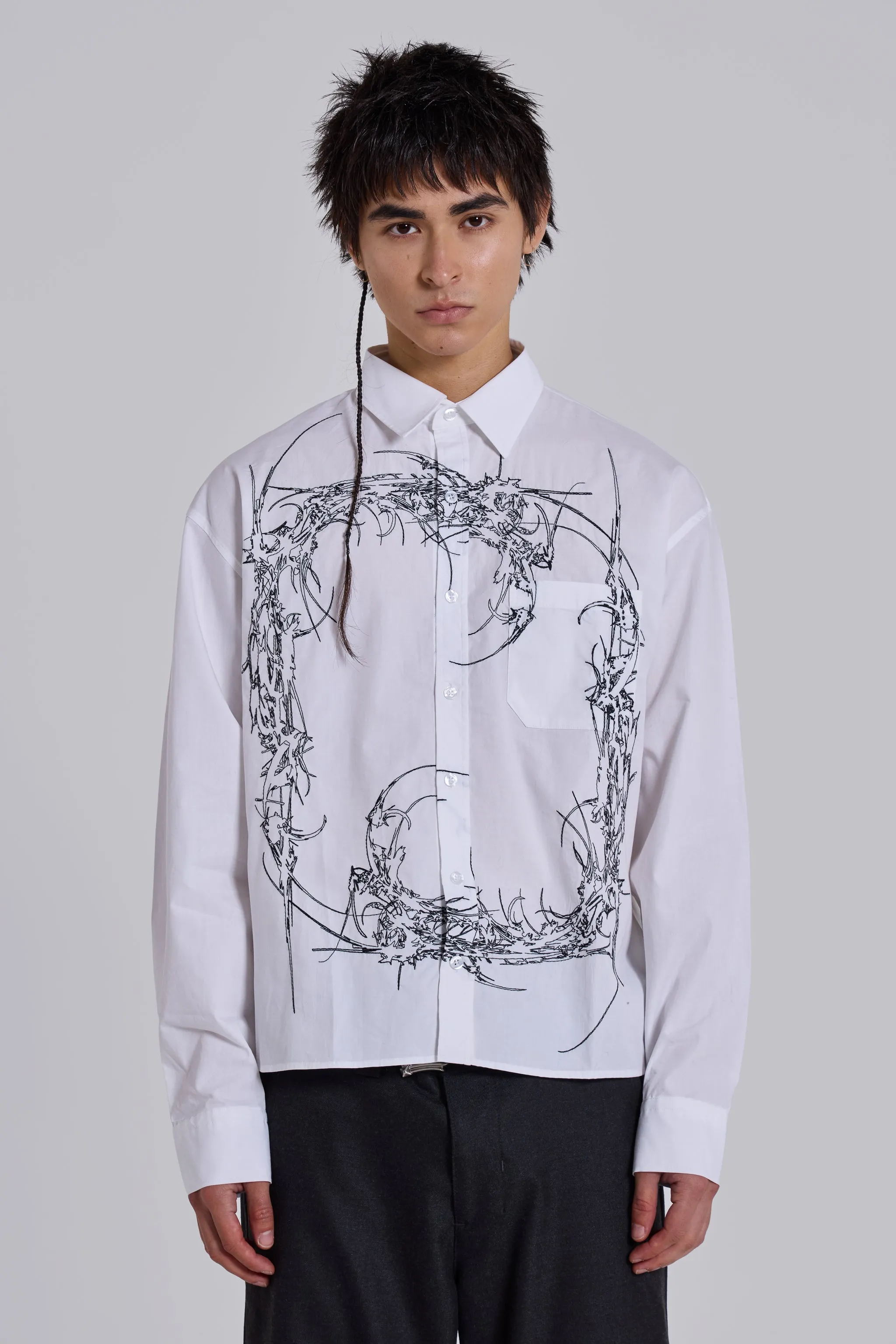 Opaque Button-Up Shirt sold by Jaded London