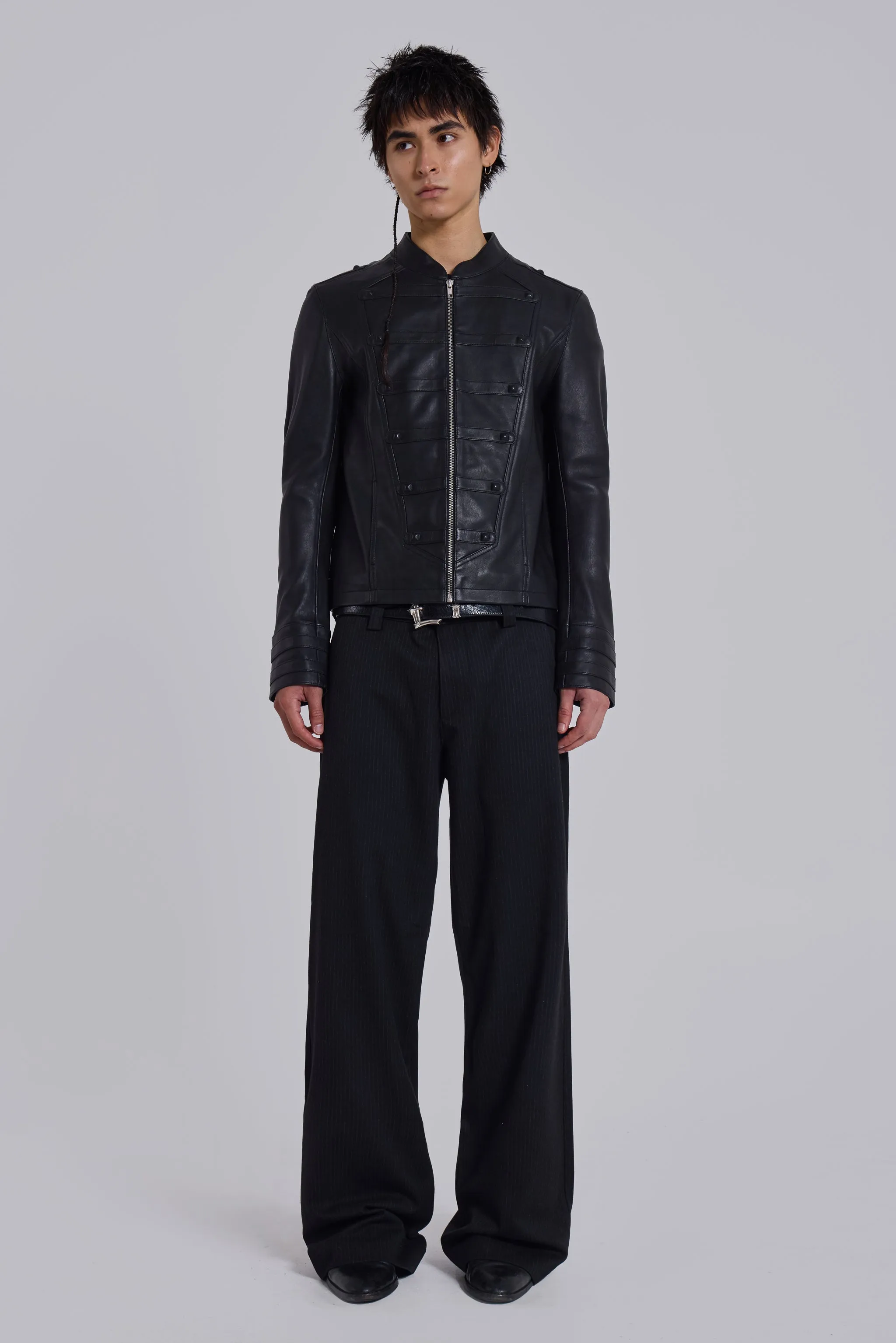 Leather Military Jacket sold by Jaded London product image thumbnail 2