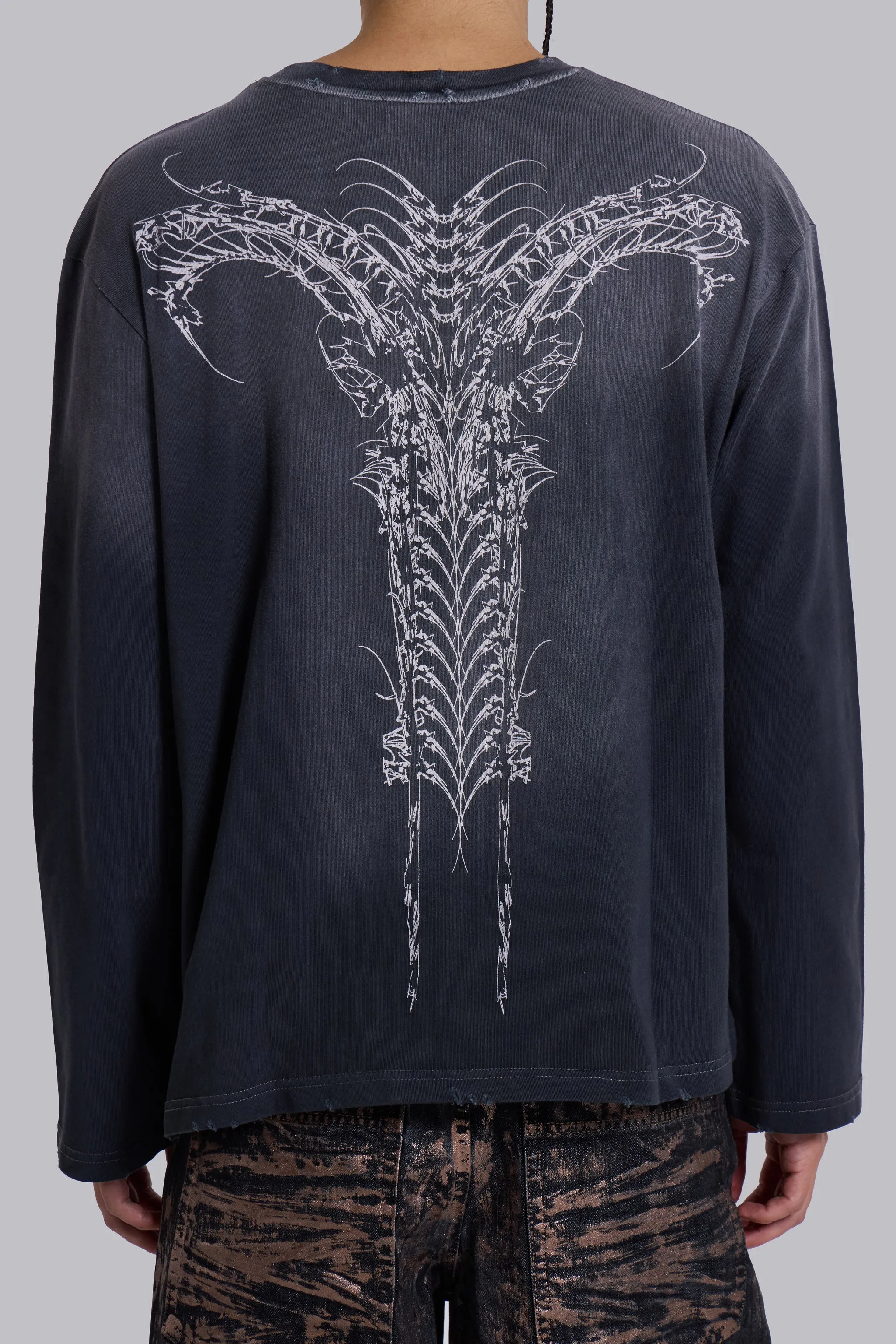 Opaque Navy LS Top sold by Jaded London product image thumbnail 4