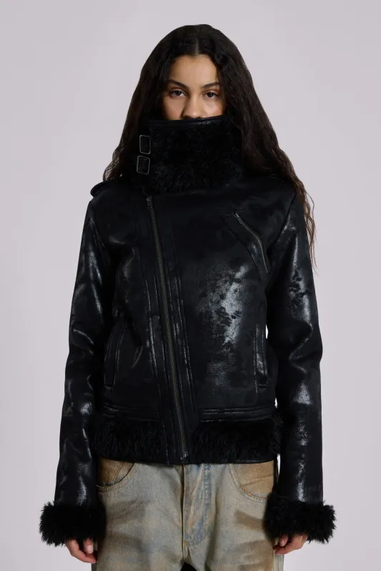 Spectre Shearling Jacket sold by Jaded London