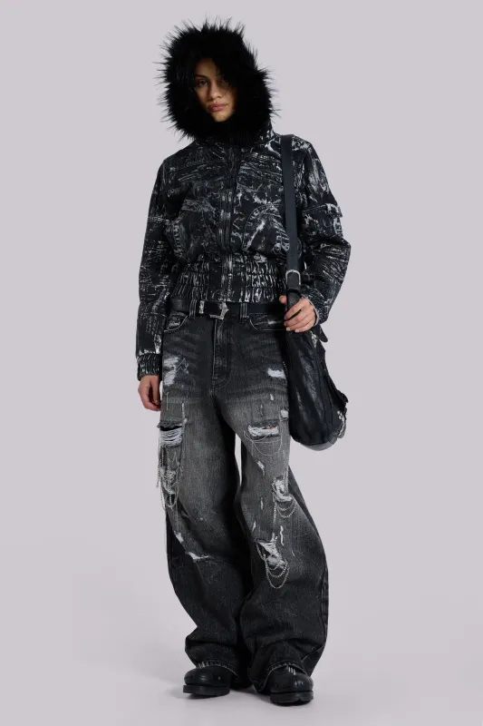 Chain Distressed XL Colossus Jeans sold by Jaded London