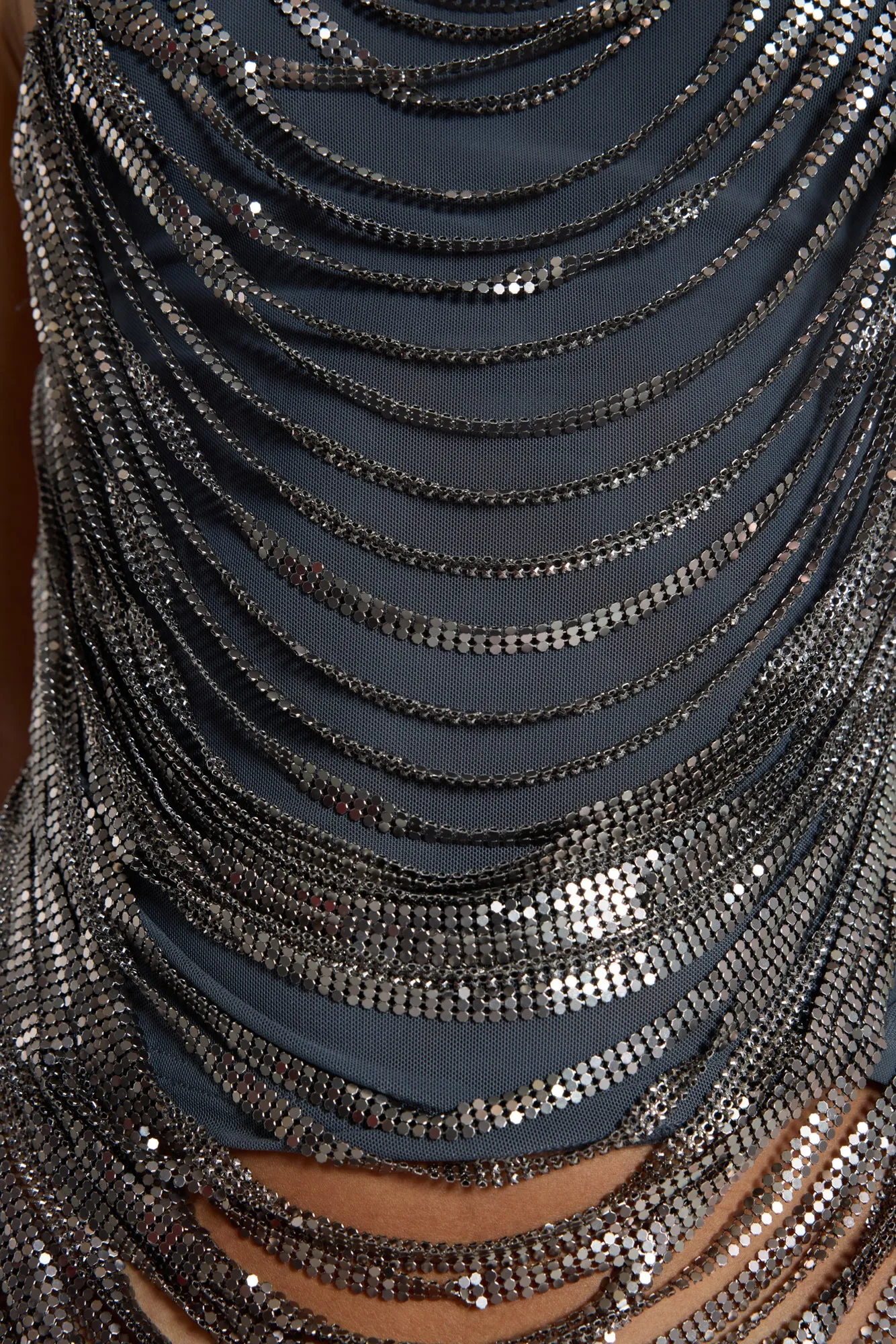 Strings Attached Backless Top in Chainmail sold by Jaded London product image thumbnail 5