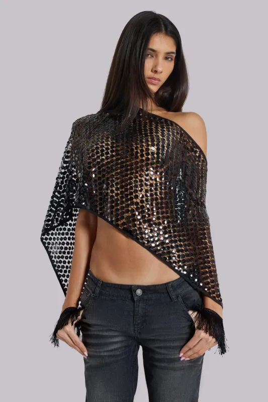 Noctis Sequin Cape sold by Jaded London