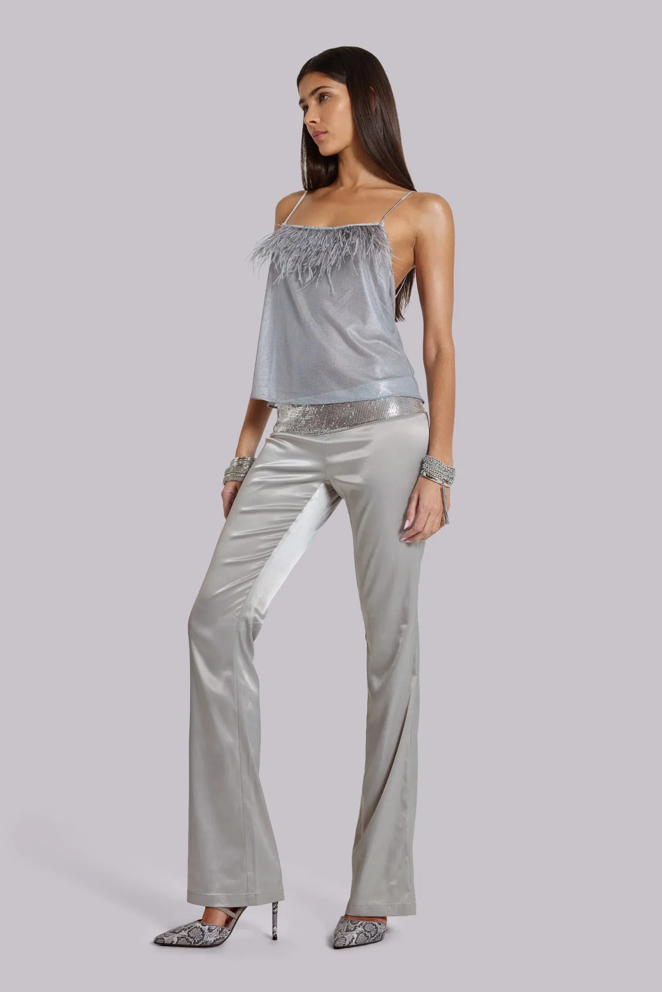 Ilira Metallic Sheer Top with Feathers sold by Jaded London product image thumbnail 5