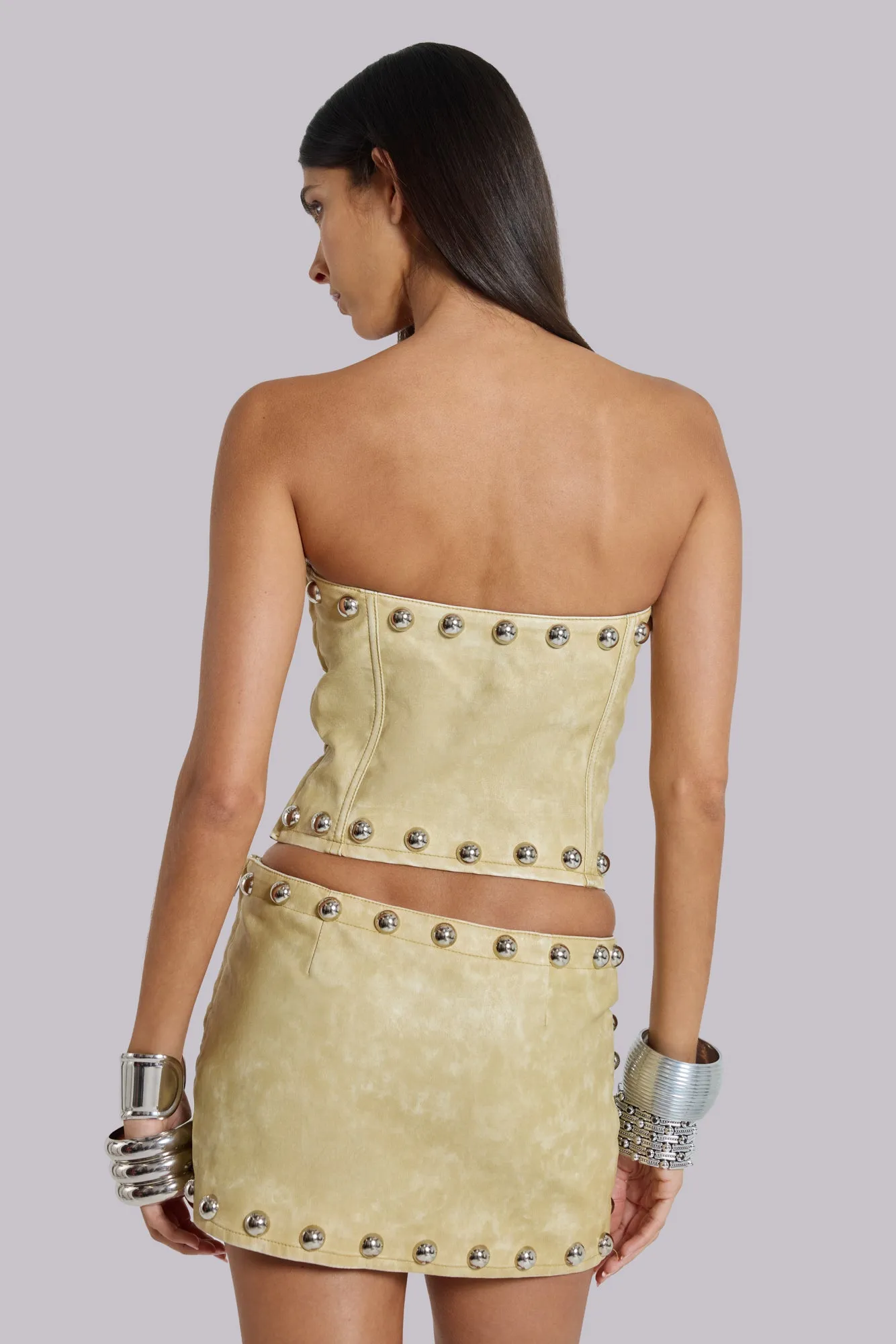 Vinta PU Leather Studded Corset Top sold by Jaded London product image thumbnail 5