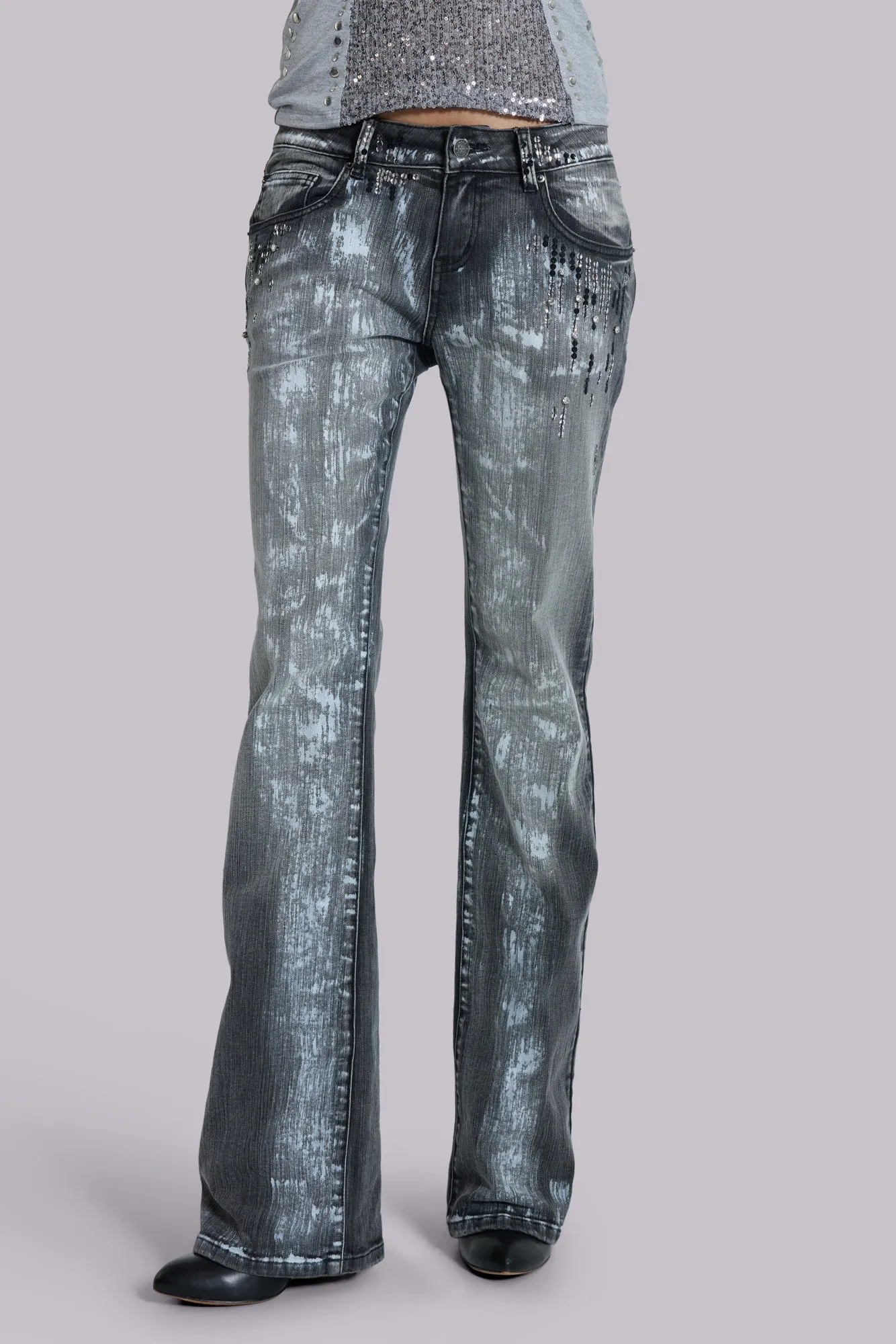 Sequin Bootcut Cooper Jeans sold by Jaded London product image thumbnail 2