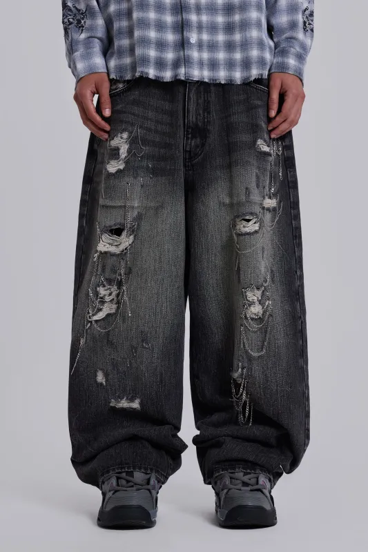 Chain Distressed XL Colossus Jeans sold by Jaded London