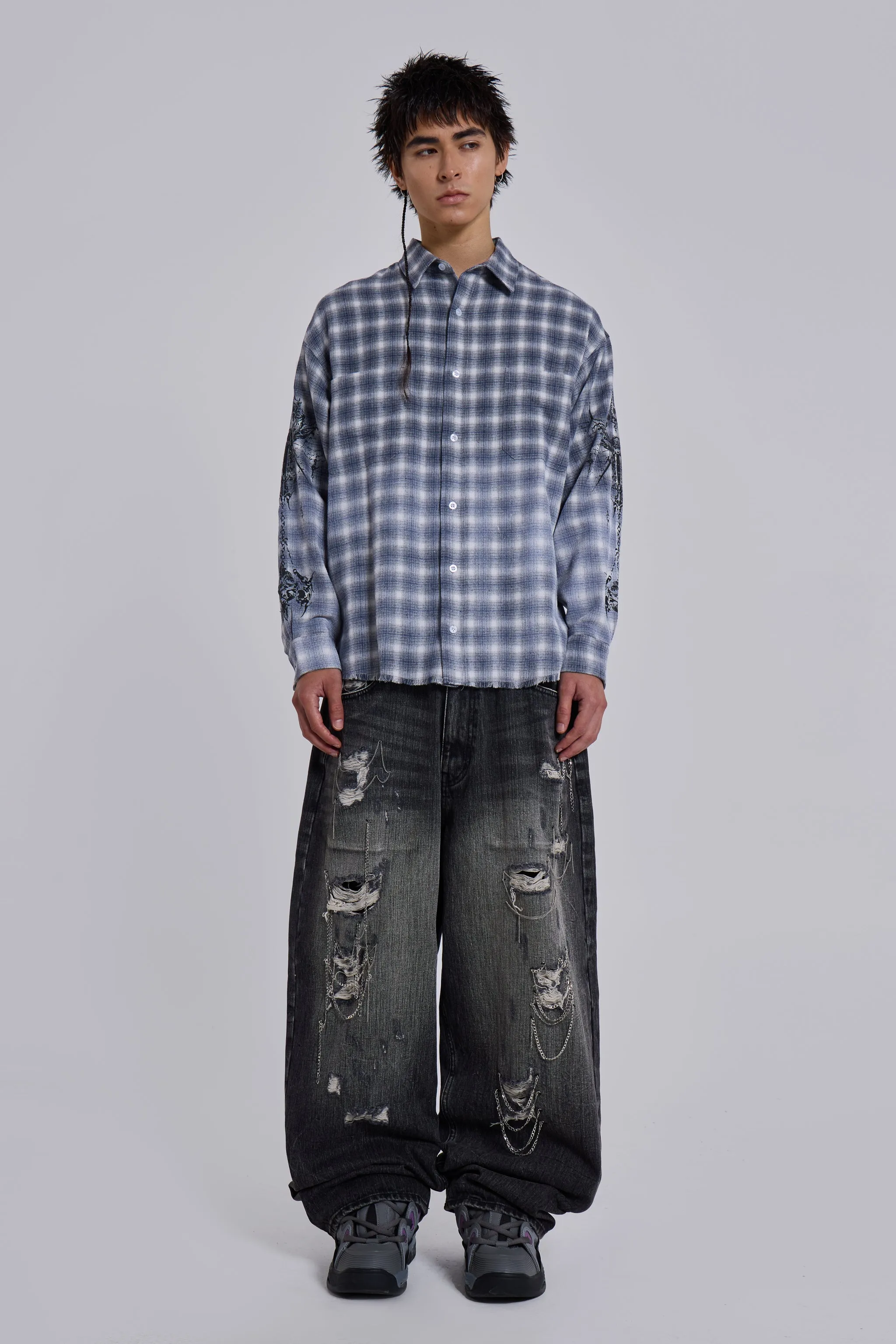 Chain Distressed XL Colossus Jeans sold by Jaded London product image thumbnail 3