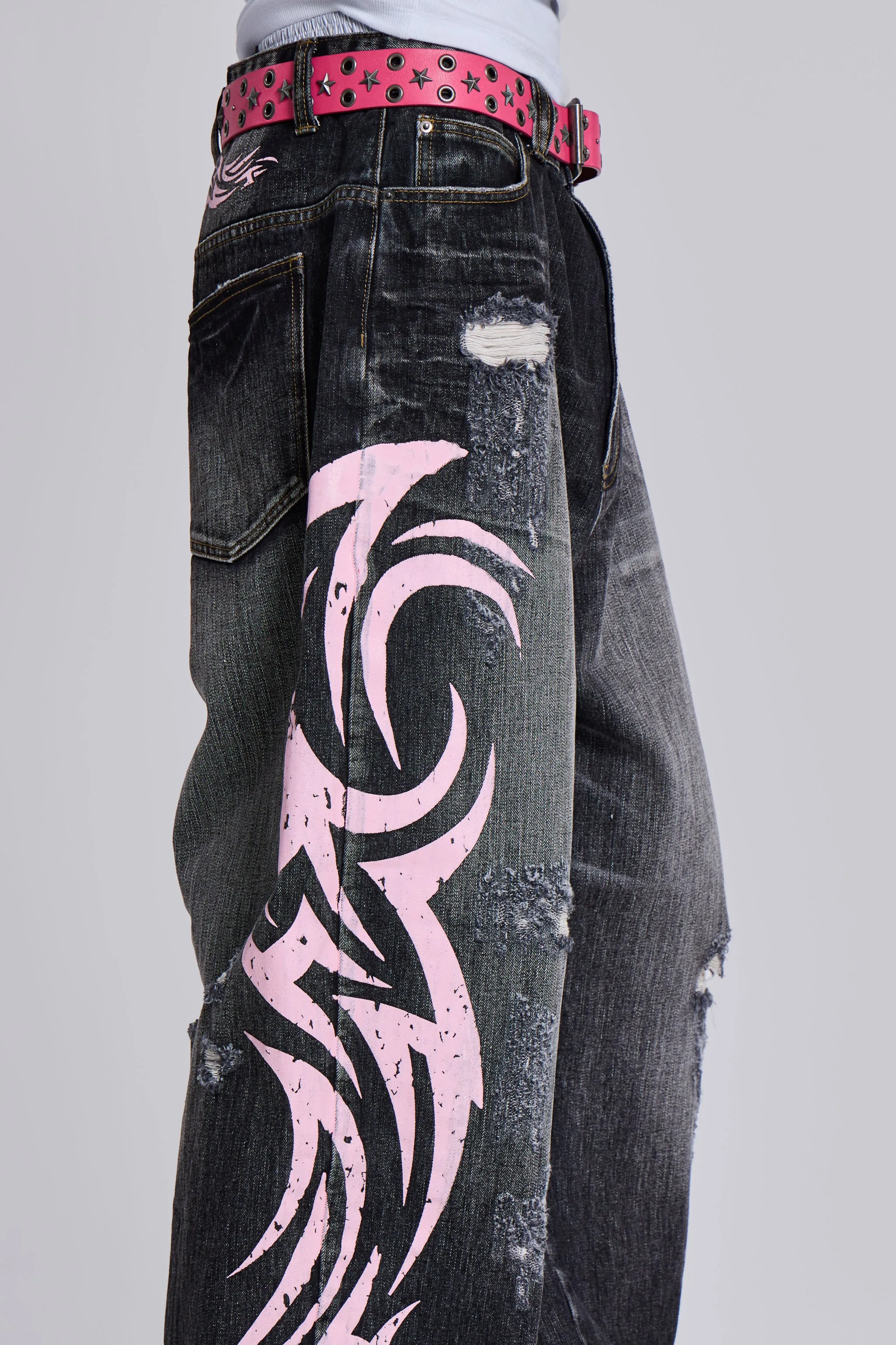 Pink Blade XL Colossus Jeans sold by Jaded London product image thumbnail 4