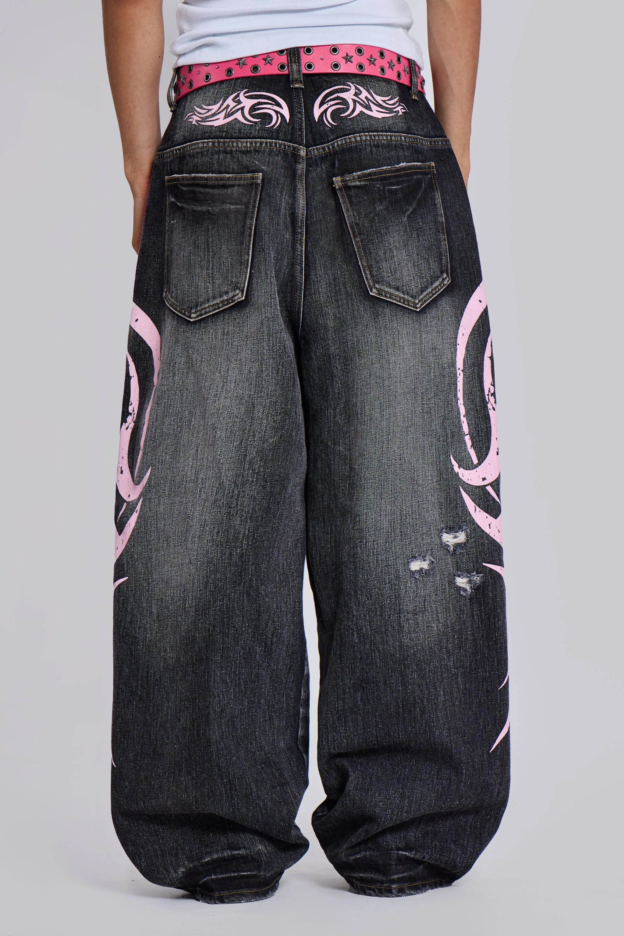 Pink Blade XL Colossus Jeans sold by Jaded London product image thumbnail 5