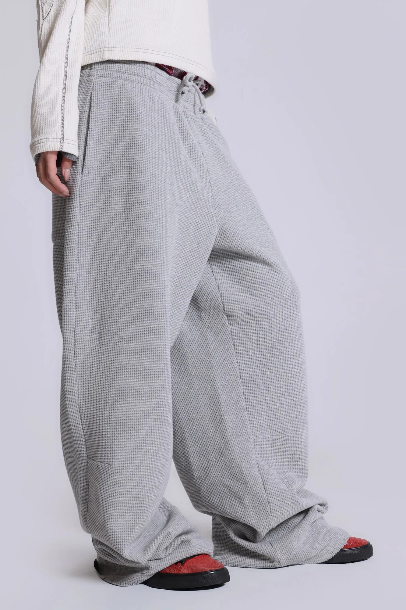 Grey Marl Waffle Monster Joggers sold by Jaded London product image thumbnail 5