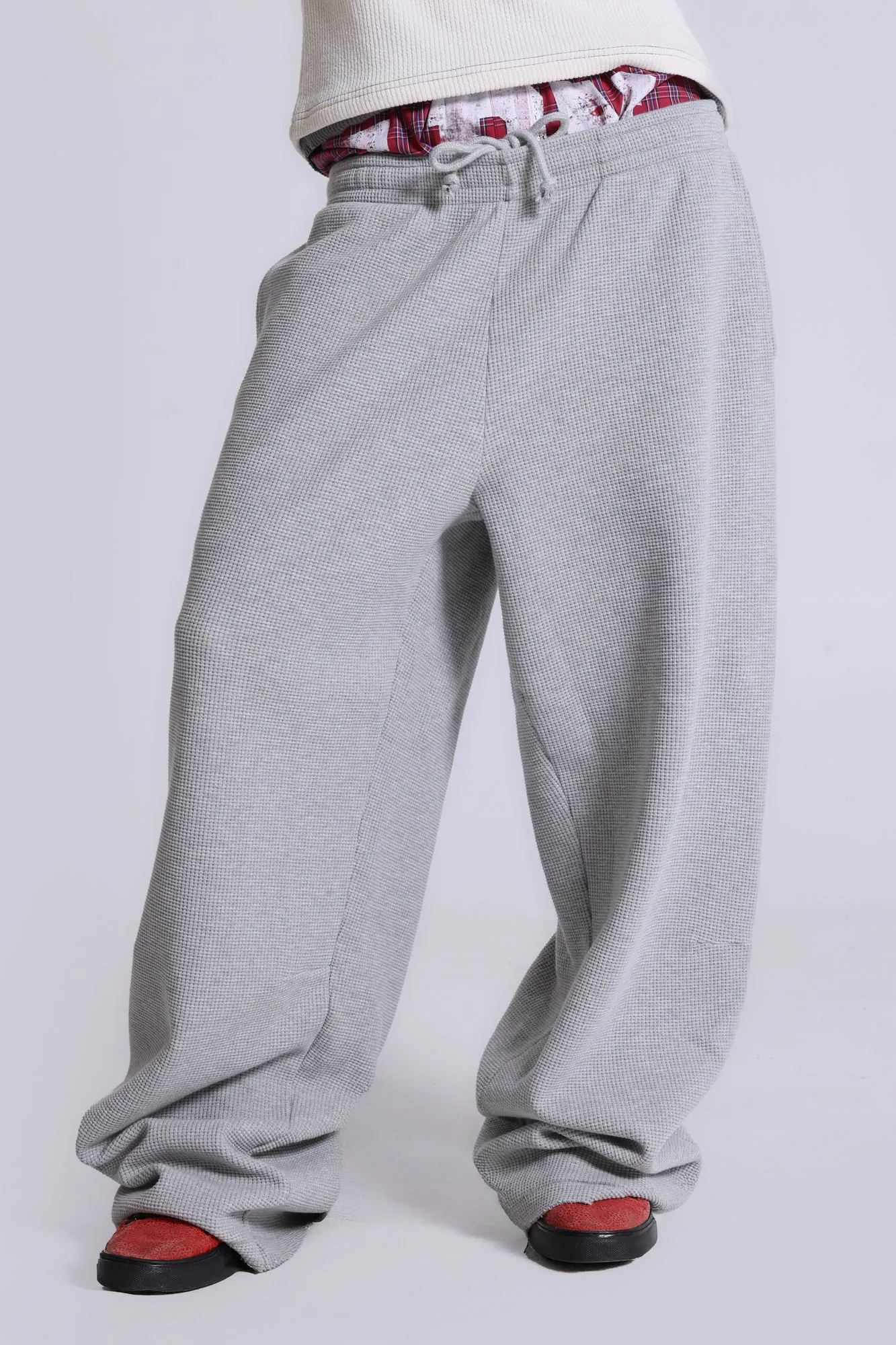 Grey Marl Waffle Monster Joggers sold by Jaded London product image thumbnail 2
