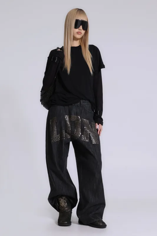 LDN Stud XL Colossus Jeans sold by Jaded London