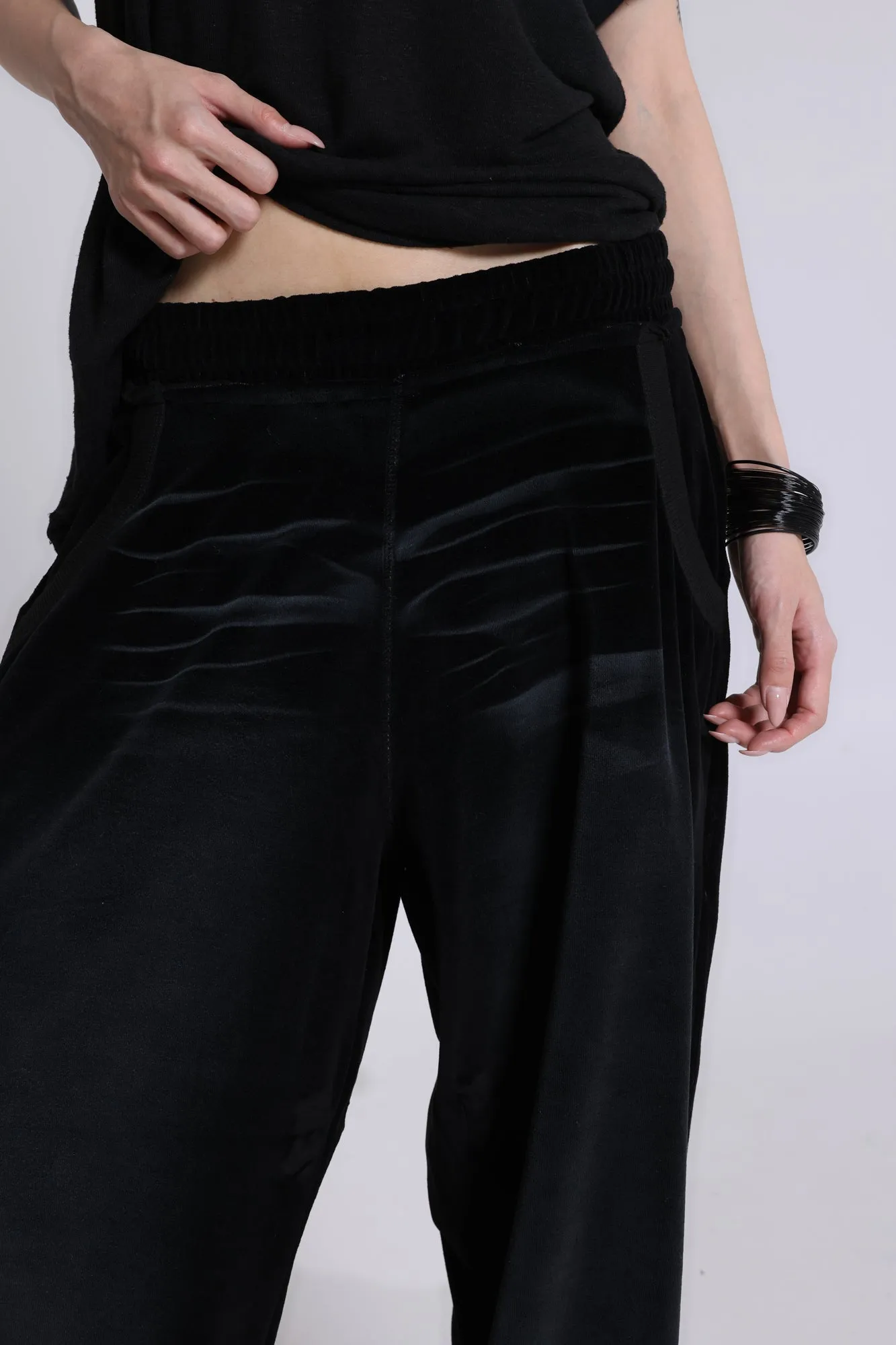 Denim Wash Velour Monster Joggers sold by Jaded London product image thumbnail 2