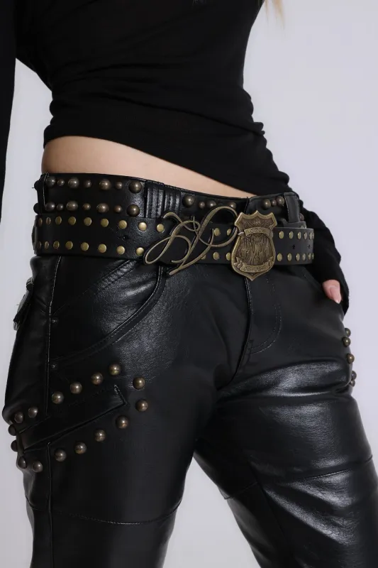Shield Double Buckle Belt sold by Jaded London