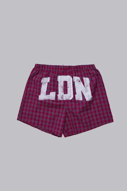 Red Check LDN Boxer made by Jaded London