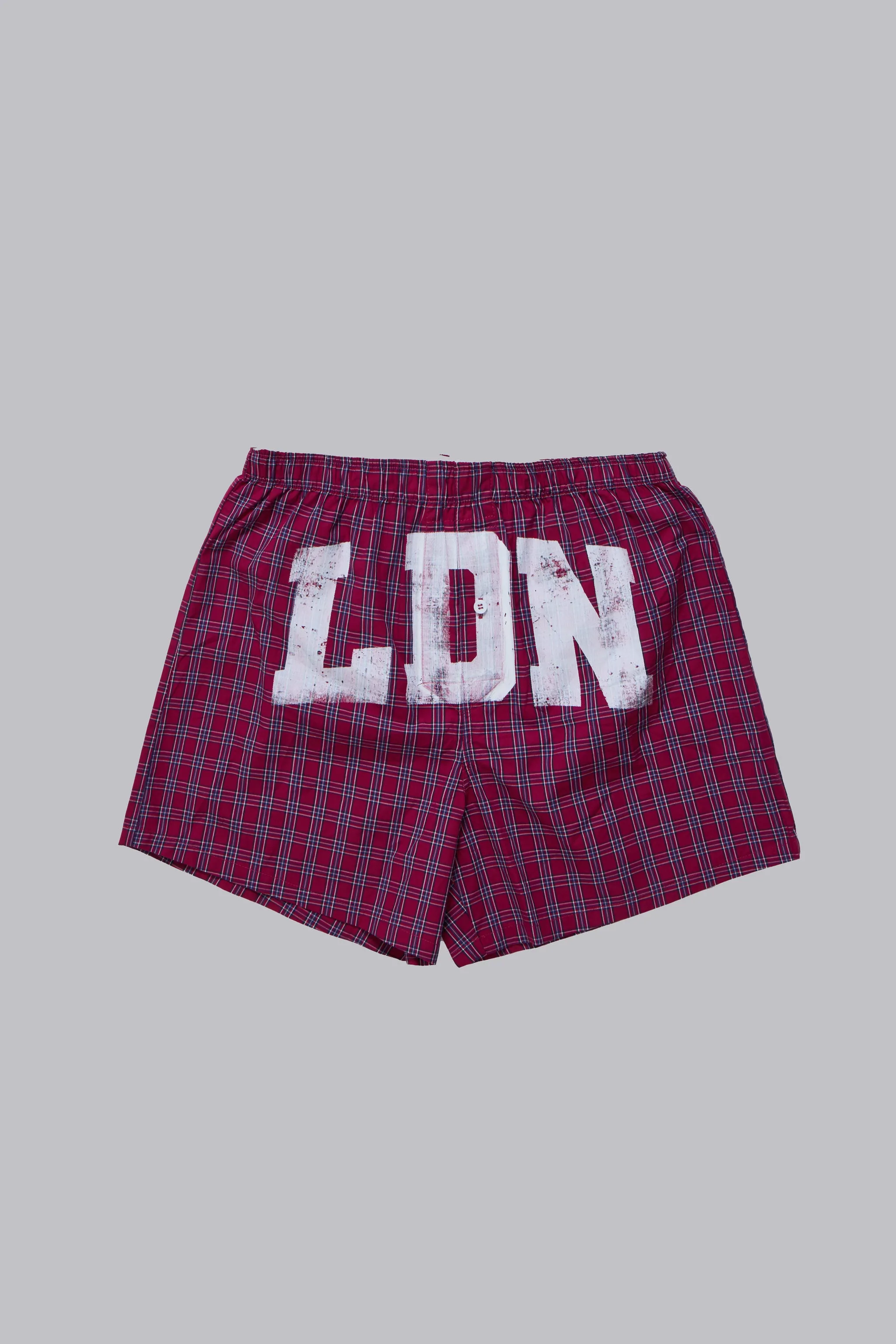 Red Check LDN Boxer sold by Jaded London