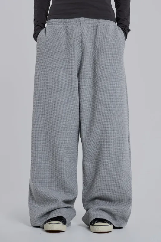 Grey Marl Waffle Monster Joggers sold by Jaded London