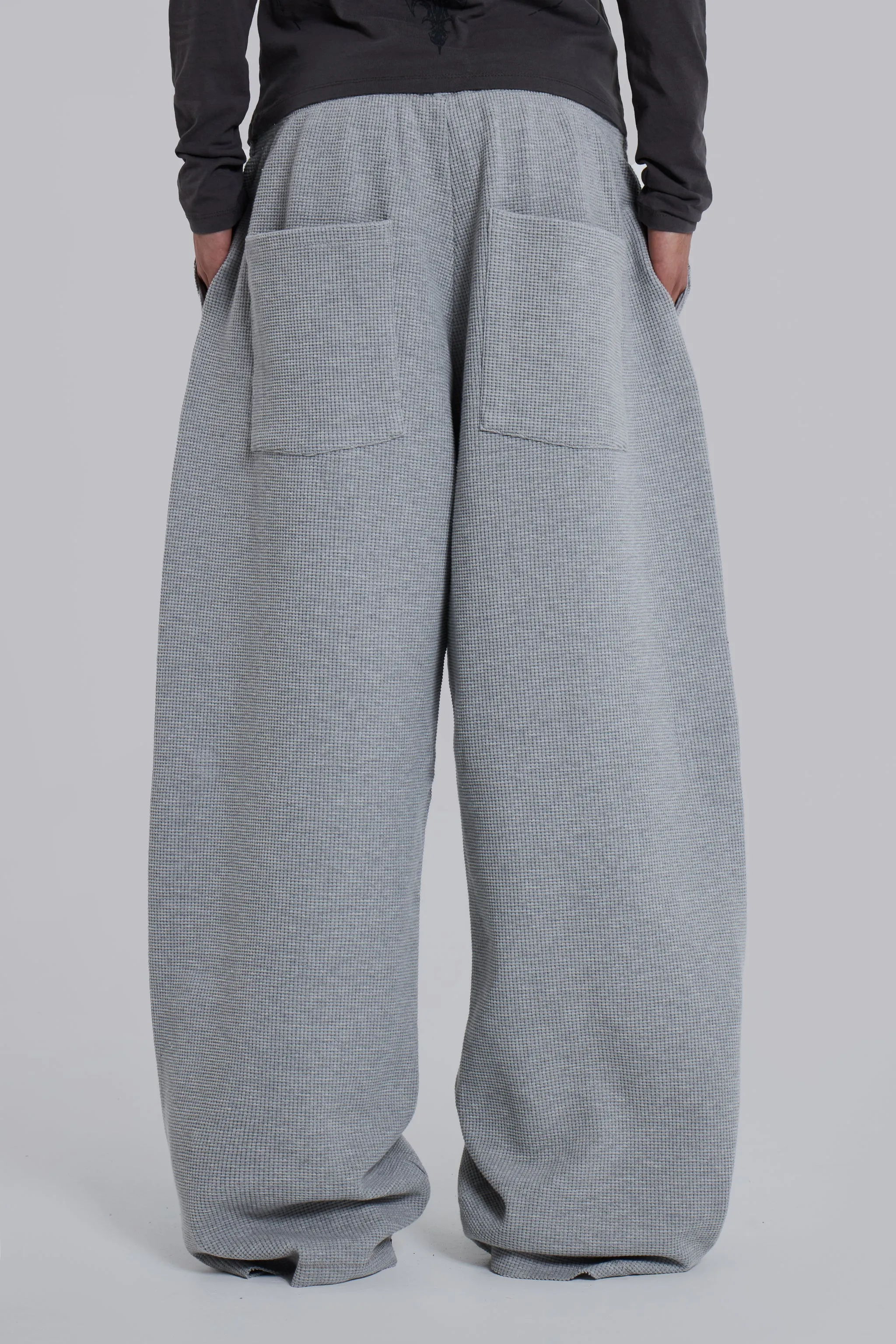 Grey Marl Waffle Monster Joggers sold by Jaded London product image thumbnail 5