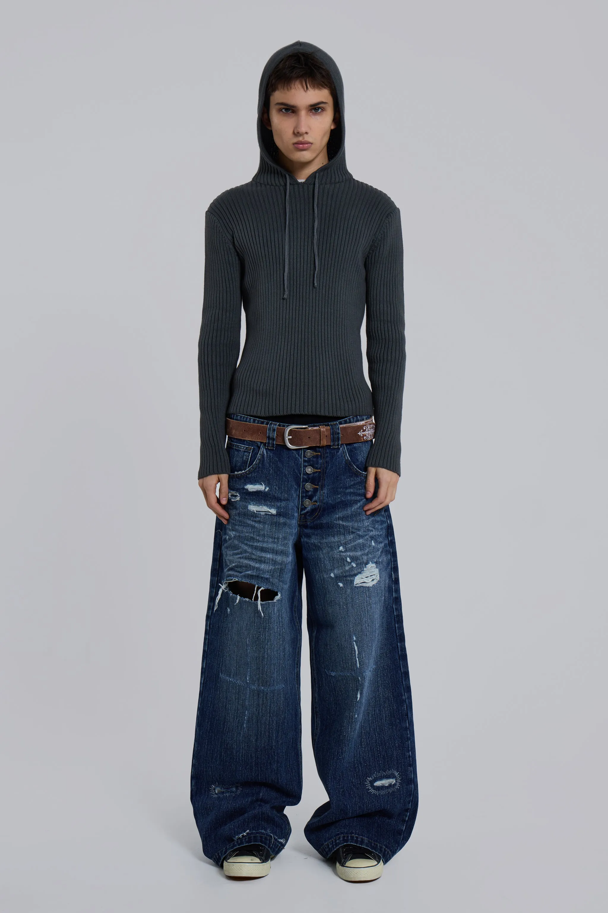 Dornan Rib Hoodie sold by Jaded London product image thumbnail 5