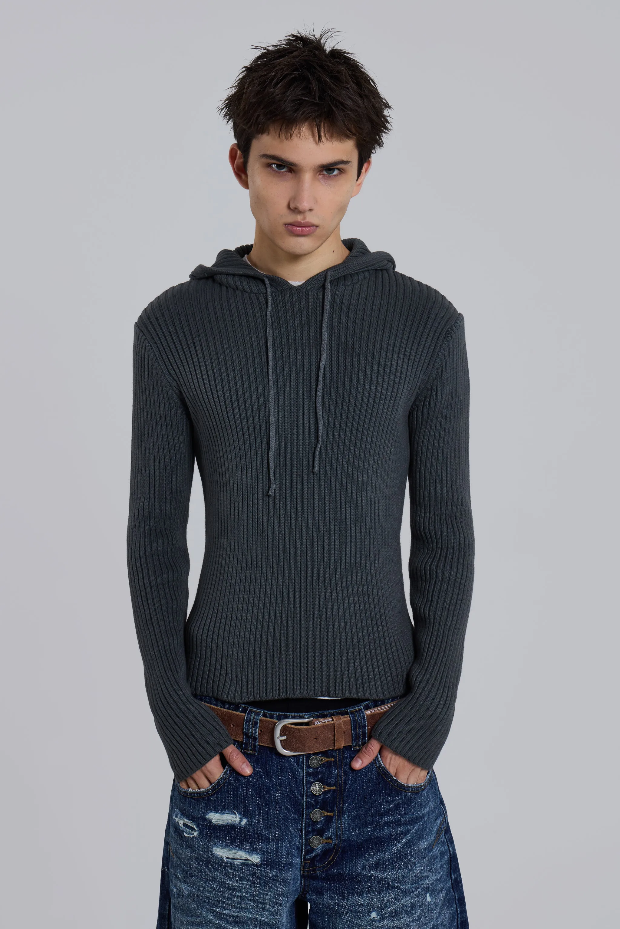 Dornan Rib Hoodie sold by Jaded London product image thumbnail 3