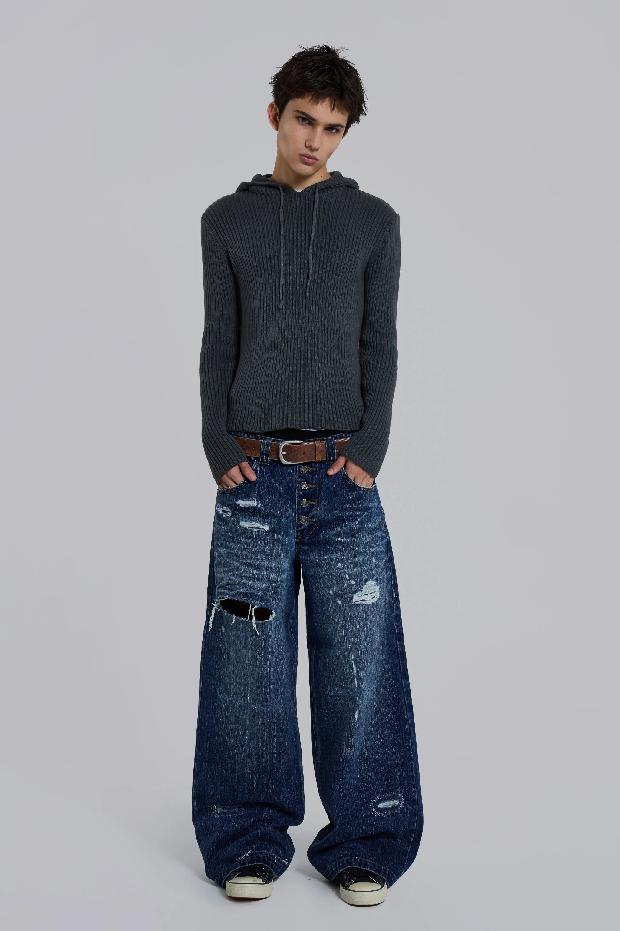 Dornan Rib Hoodie sold by Jaded London product image thumbnail 4