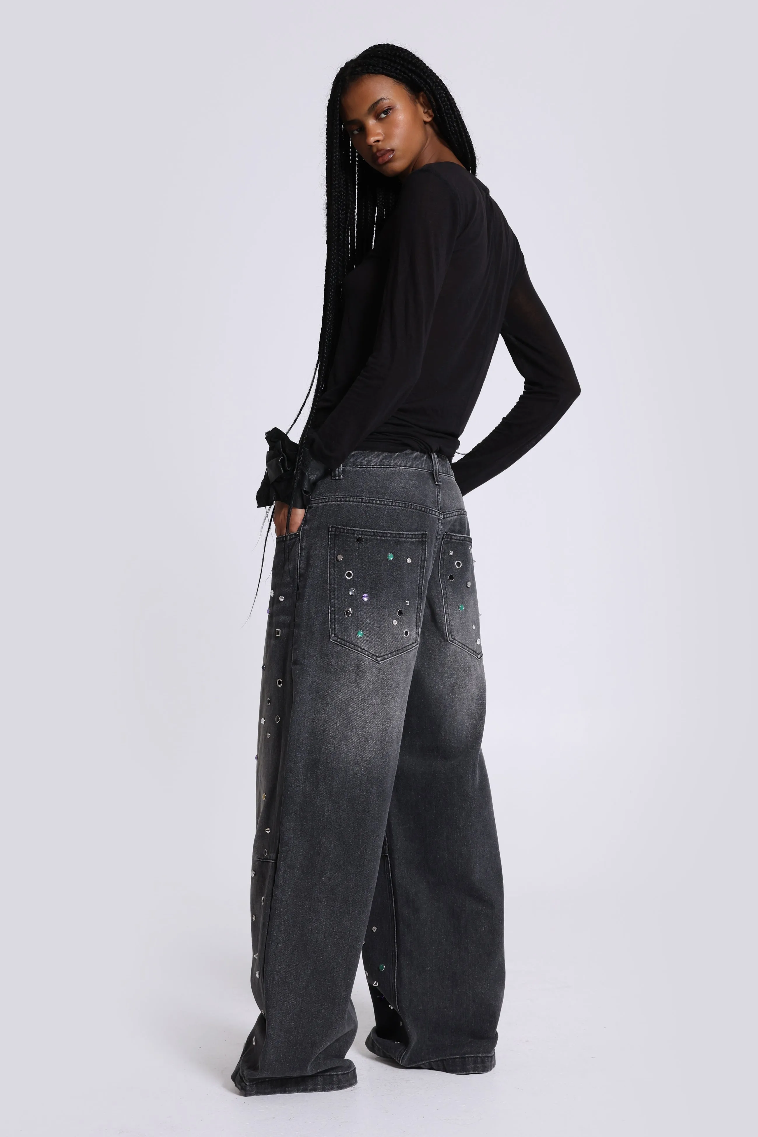 Trixa Jewel Studded Colossus Jeans sold by Jaded London product image thumbnail 5