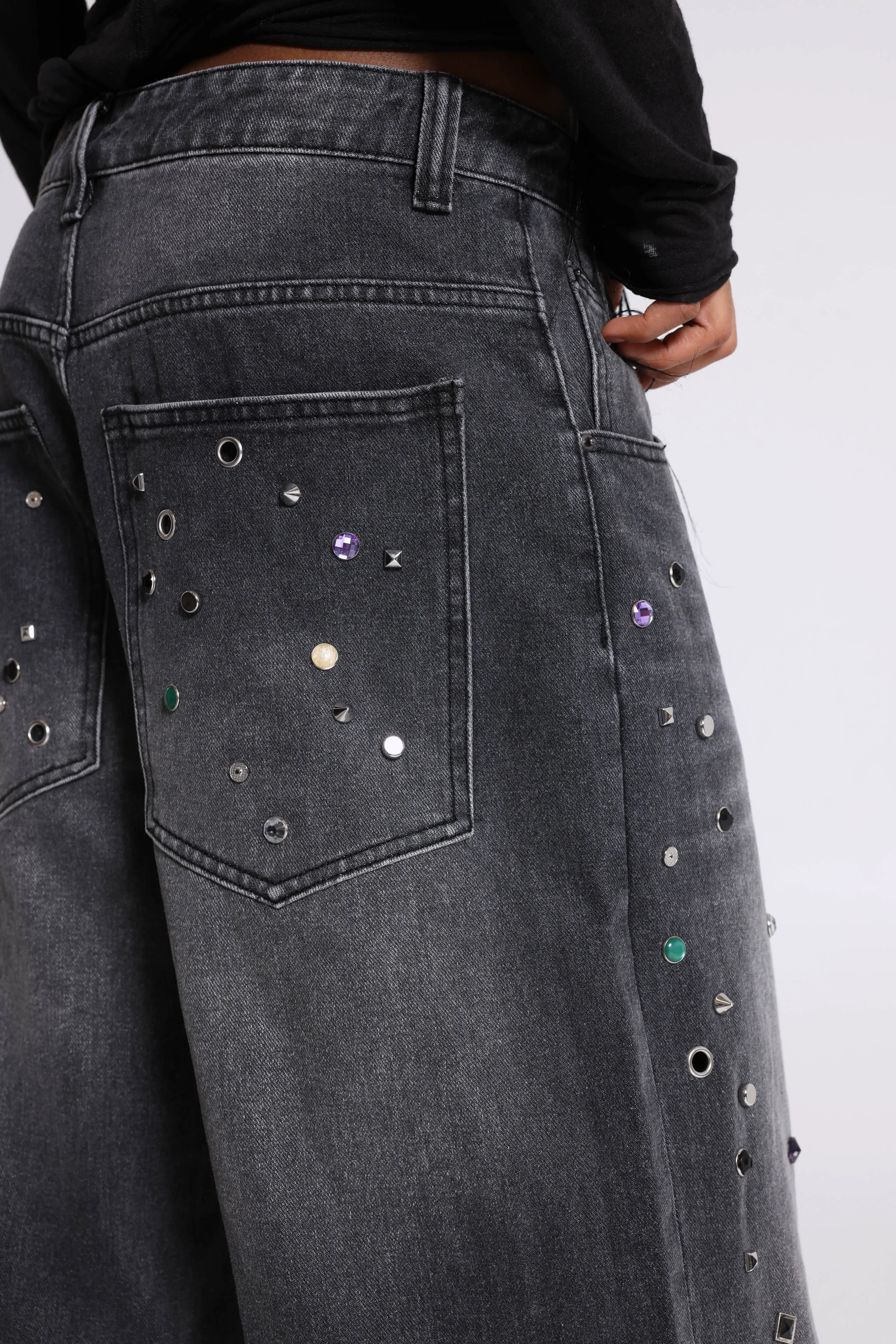Trixa Jewel Studded Colossus Jeans sold by Jaded London product image thumbnail 3