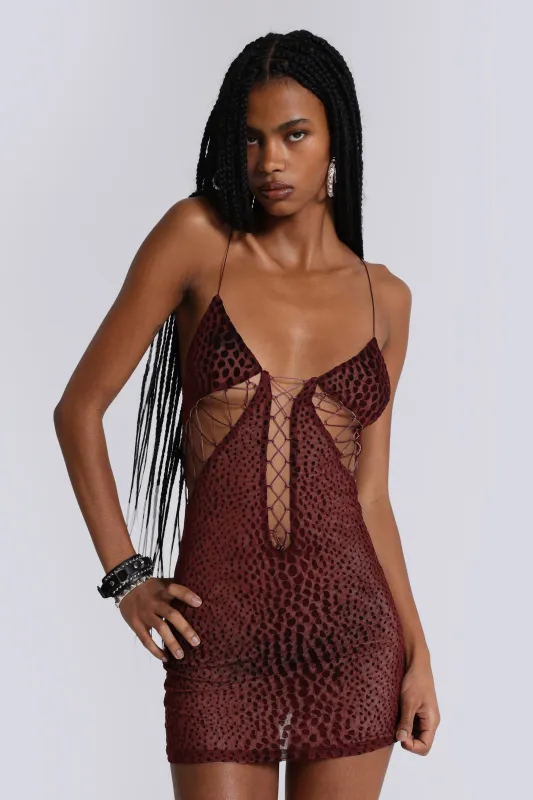 Rhyxa Lace Up Mini Dress sold by Jaded London