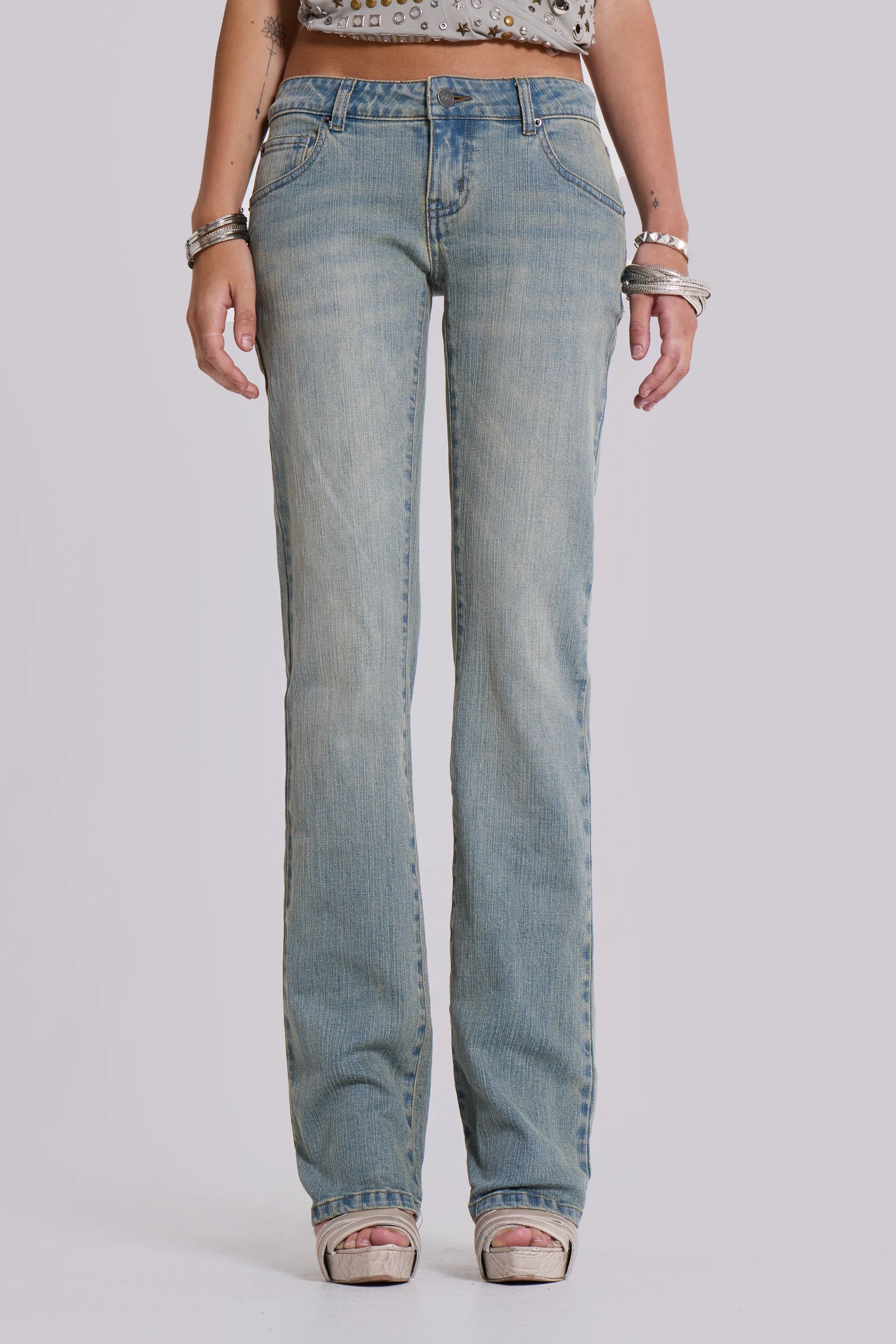 Cooper Bootcut Jeans in Light Blue sold by Jaded London product image thumbnail 2