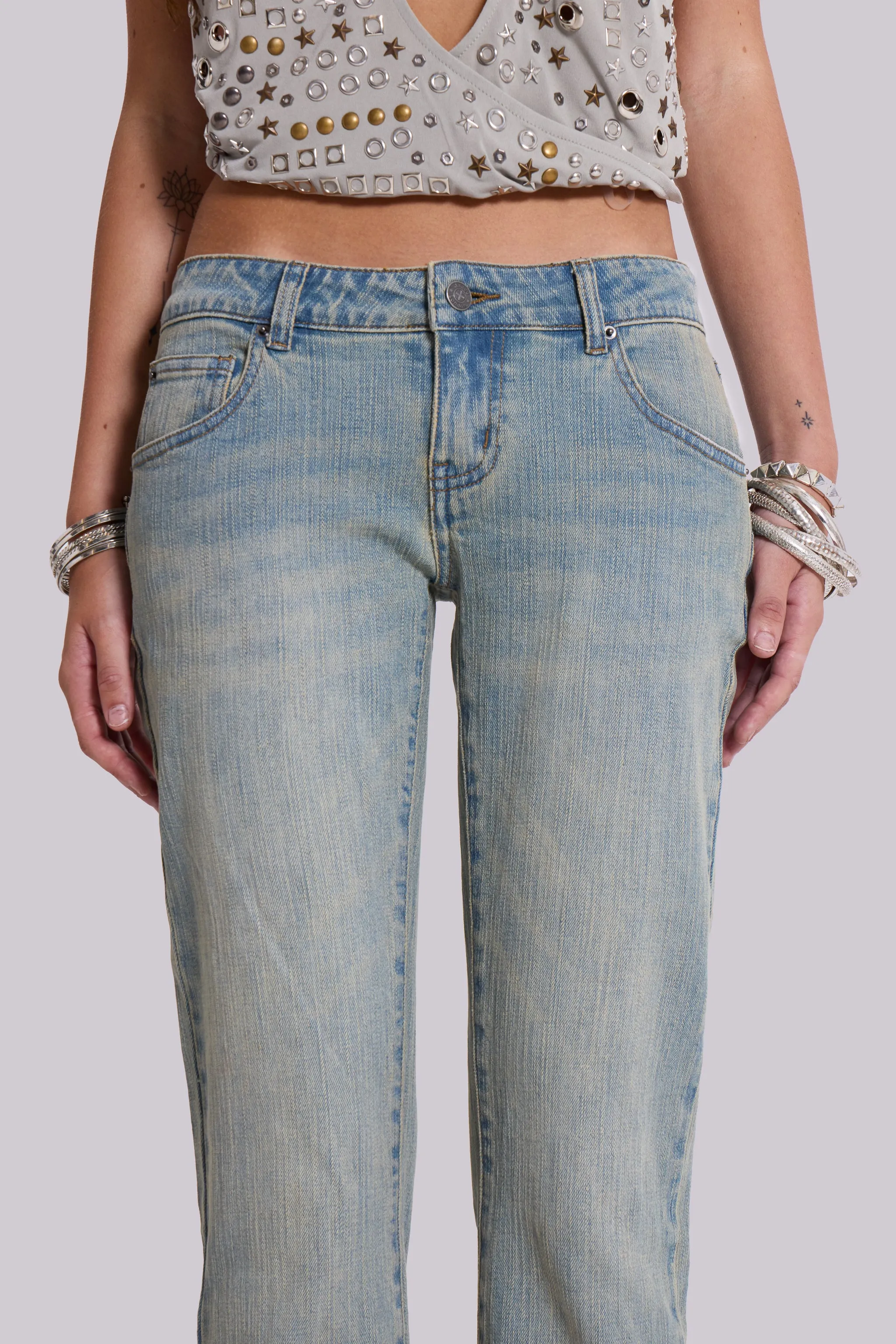 Cooper Bootcut Jeans in Light Blue sold by Jaded London product image thumbnail 5