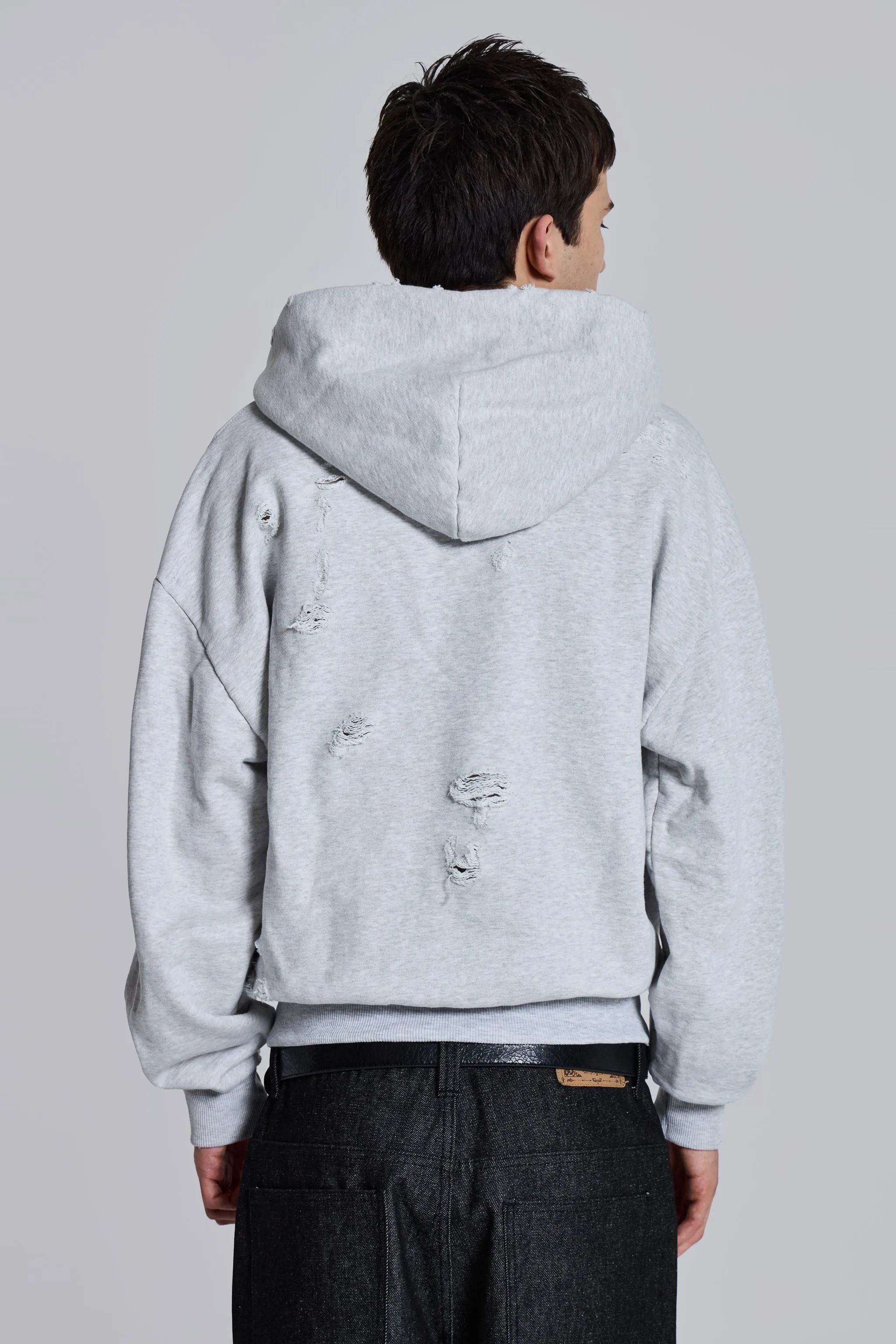 Pullover Bitten Hoodie in Grey Marl sold by Jaded London product image thumbnail 5
