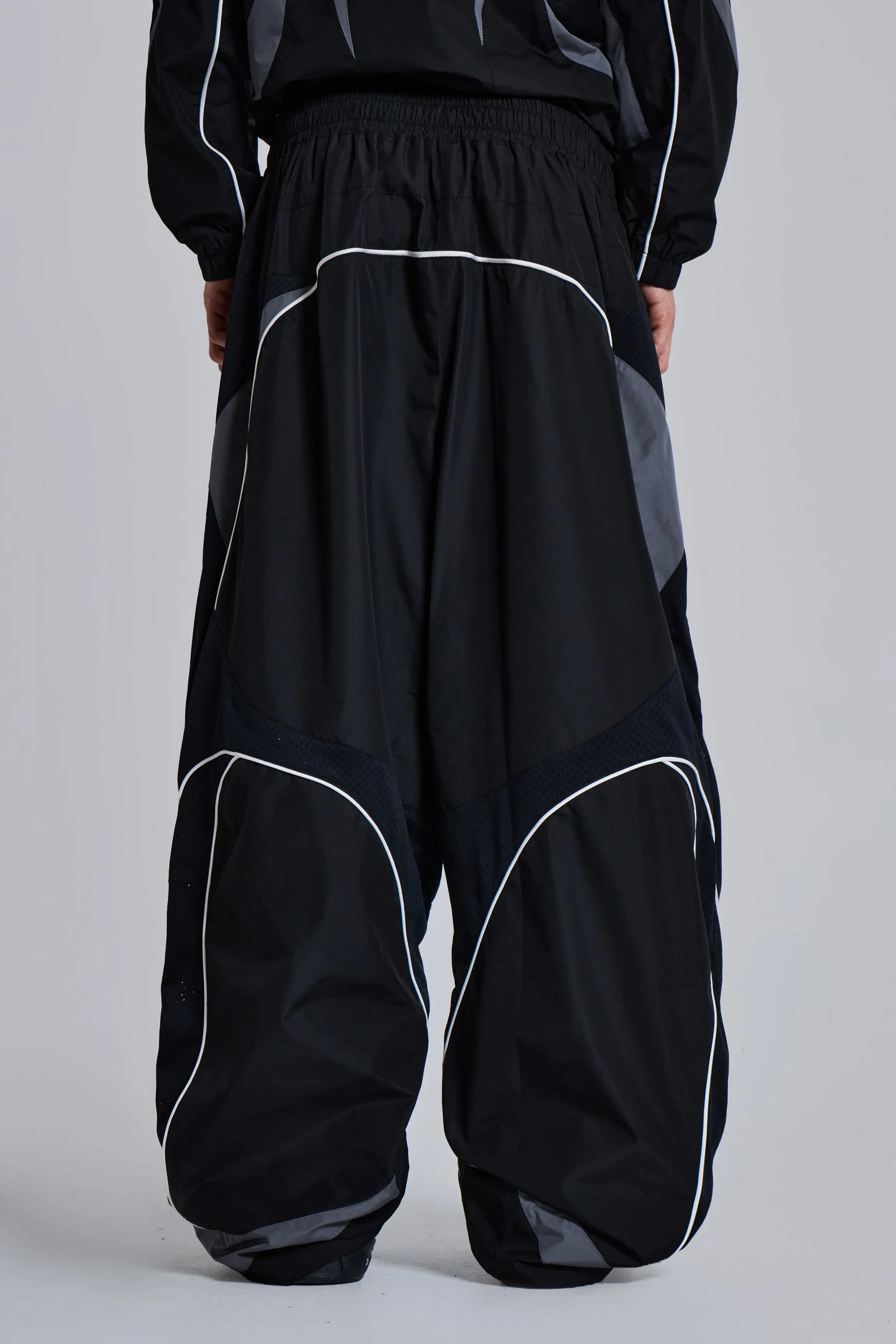 Black Panelled Vapor Joggers sold by Jaded London product image thumbnail 3