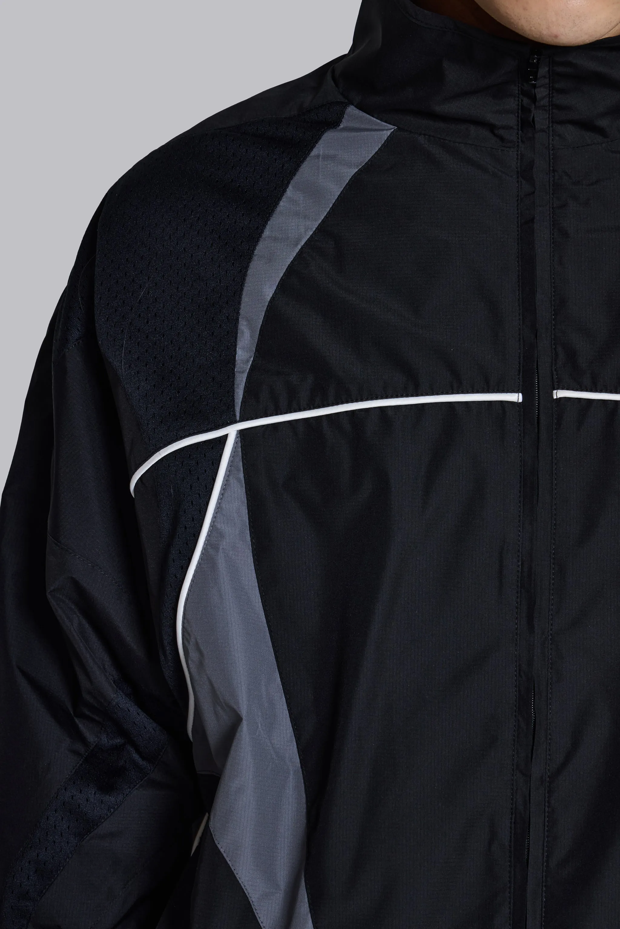 Black Panelled Vapor Jacket sold by Jaded London product image thumbnail 3