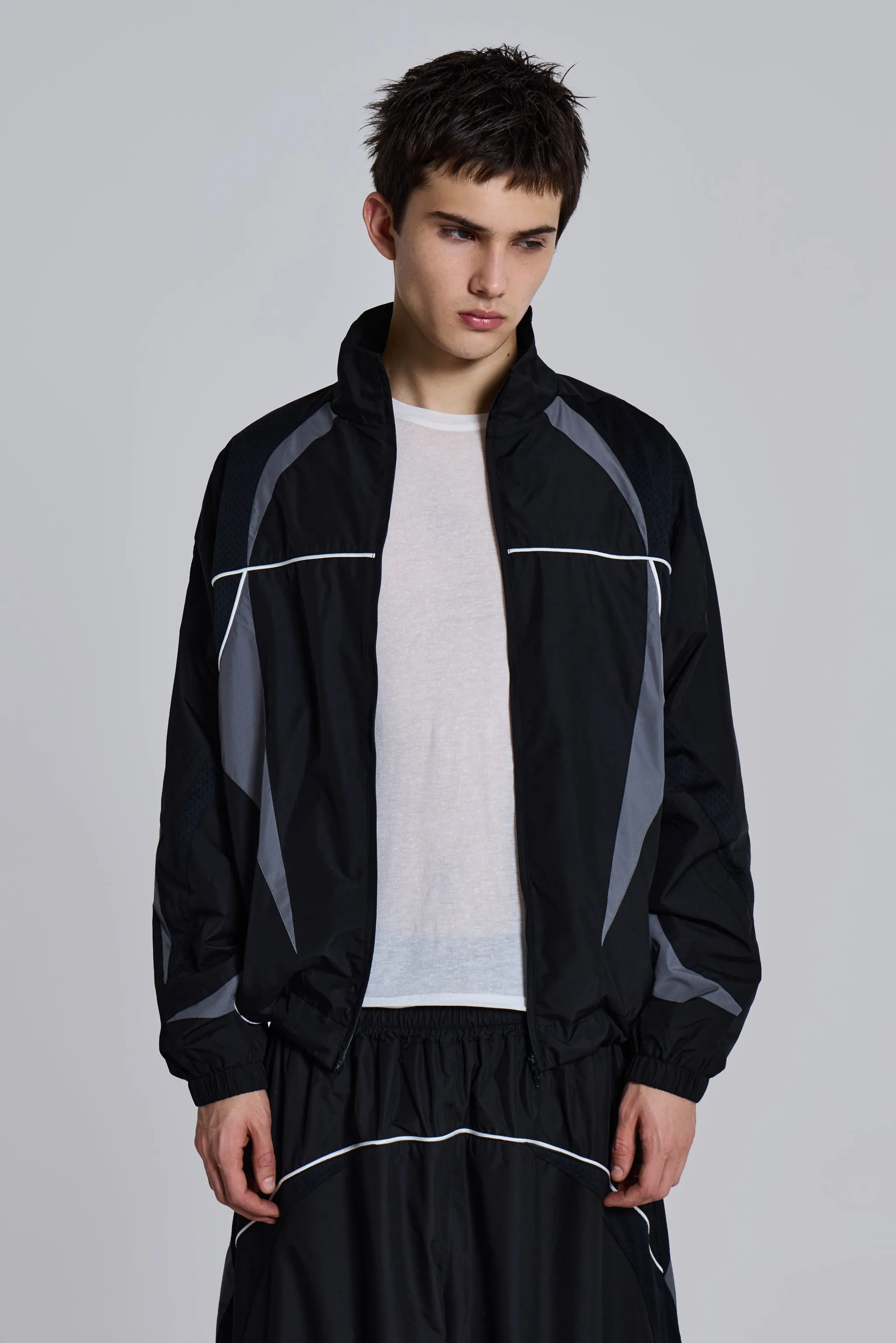 Black Panelled Vapor Jacket sold by Jaded London product image thumbnail 4