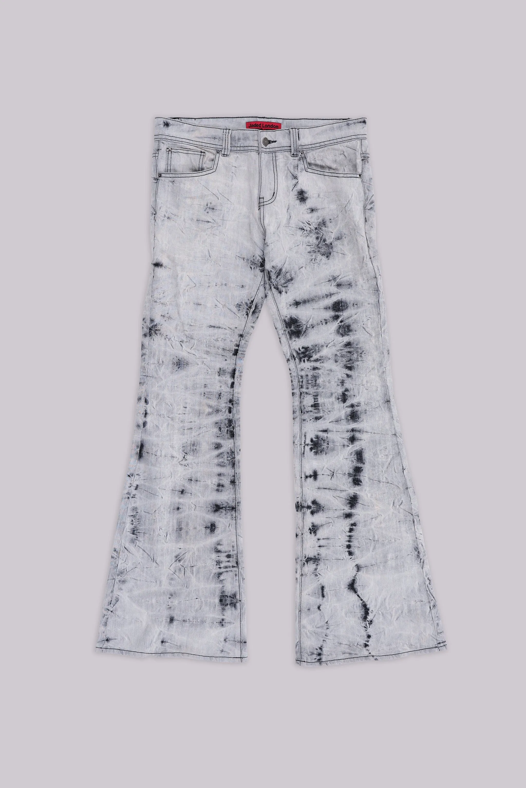 Grey Tie Dye Drift Bootcut Jeans sold by Jaded London product image thumbnail 2