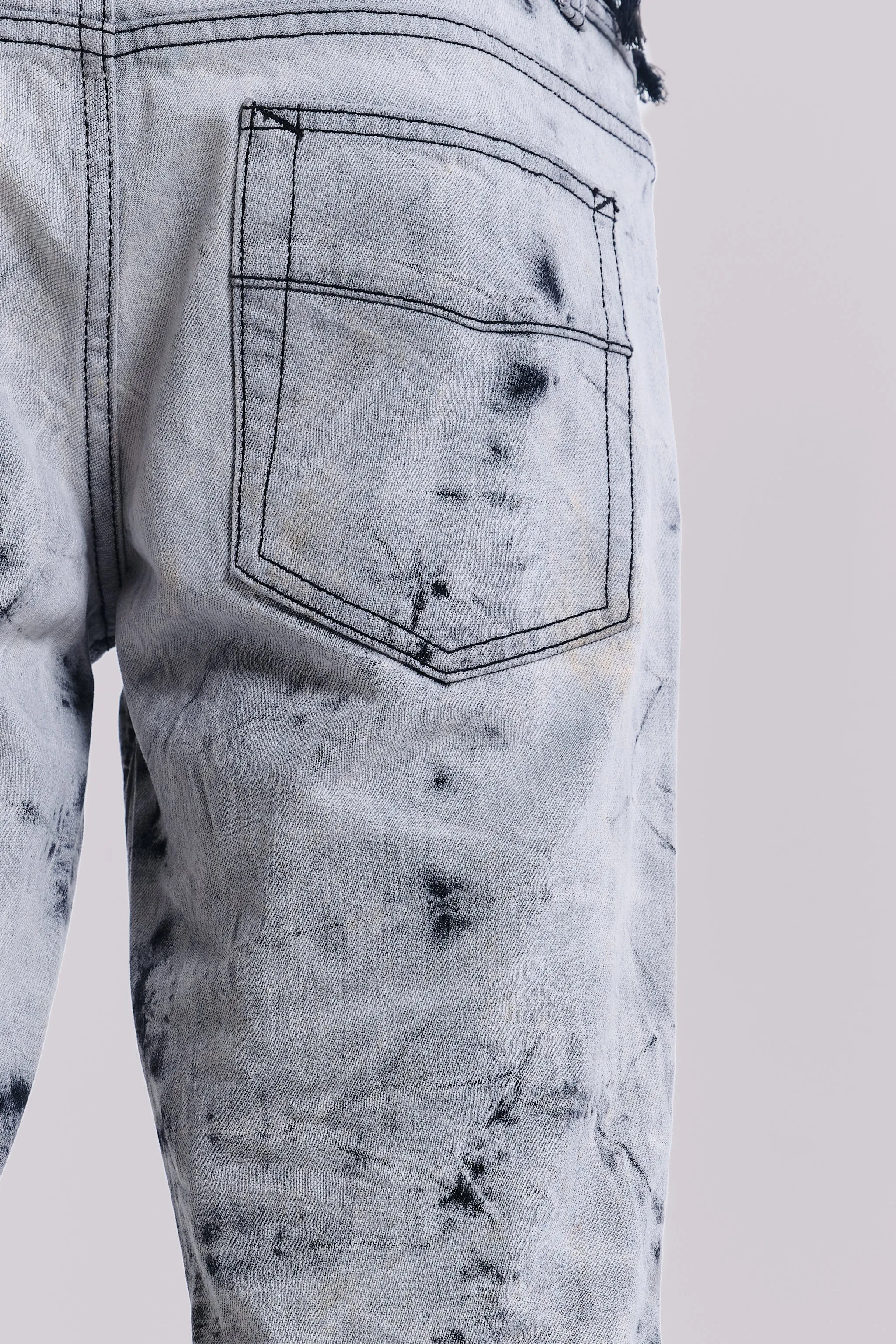 Grey Tie Dye Drift Bootcut Jeans sold by Jaded London product image thumbnail 5
