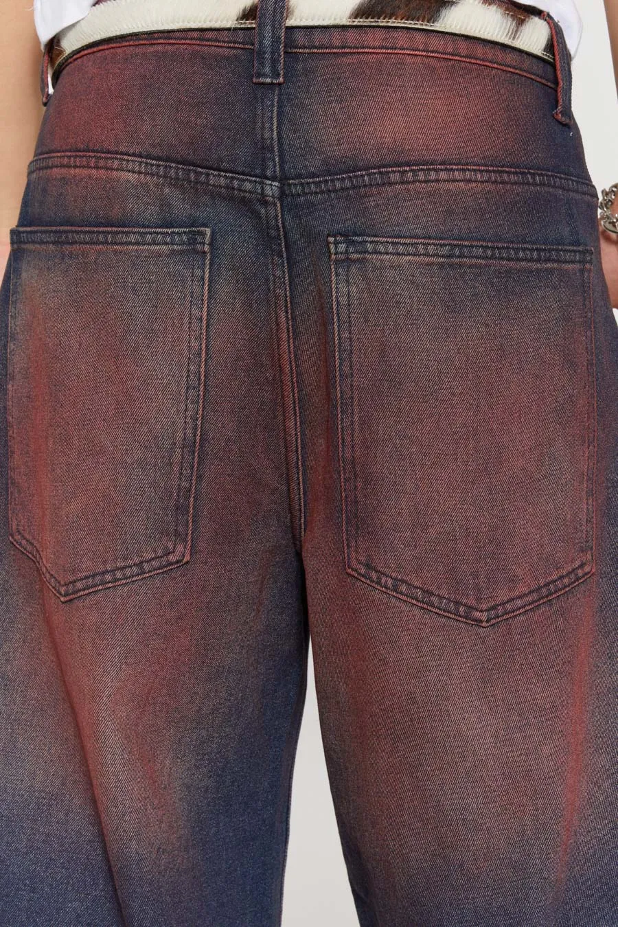Deep Red Colossus Jeans sold by Jaded London product image thumbnail 5
